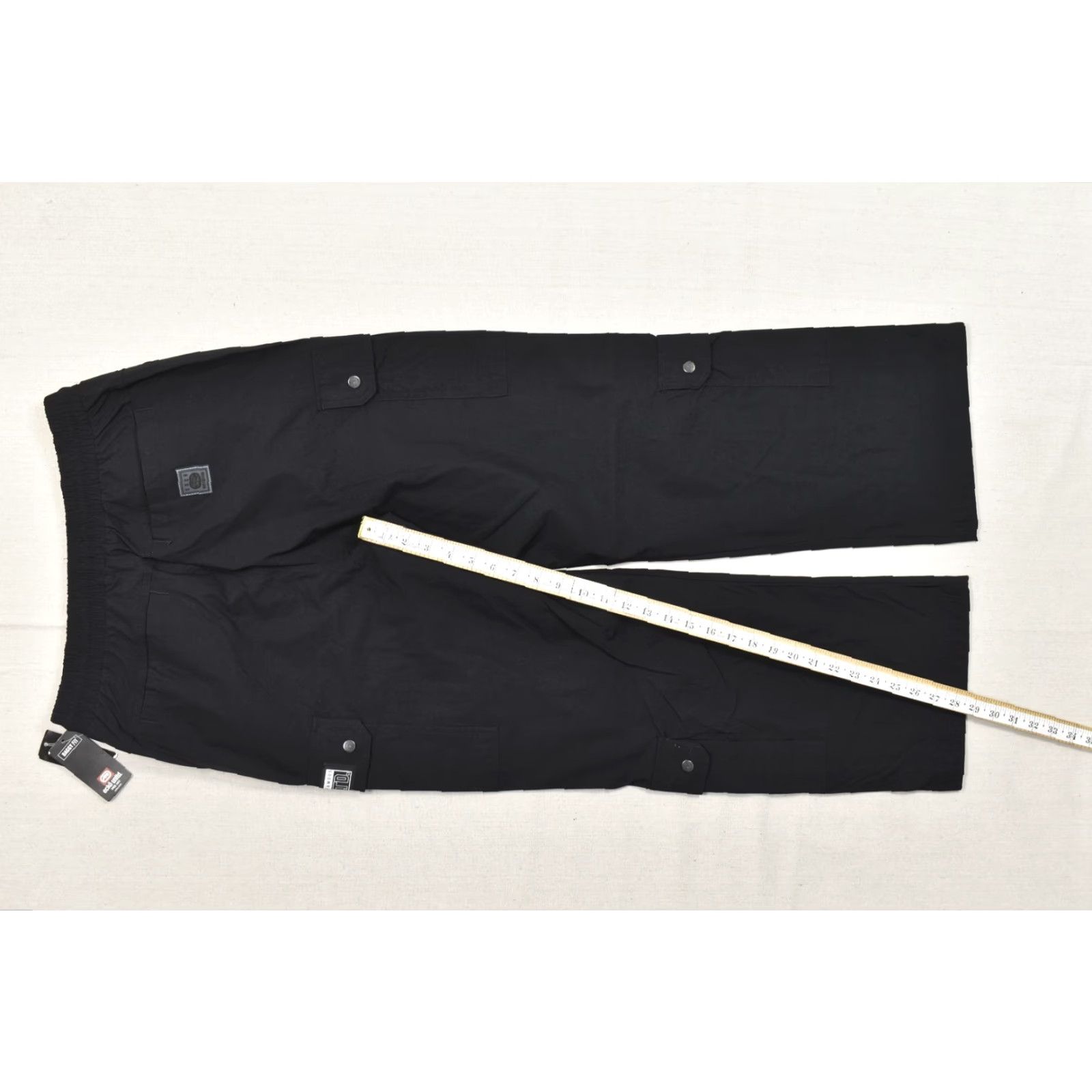 Ecko Unltd. Ecko Unltd Mens Cargo Jogger Pants Black Nylon Baggy Fit M Cargo Pocket 29 Inseam Modern Logo Accents Vintage No Size US 31 - 3 Thumbnail