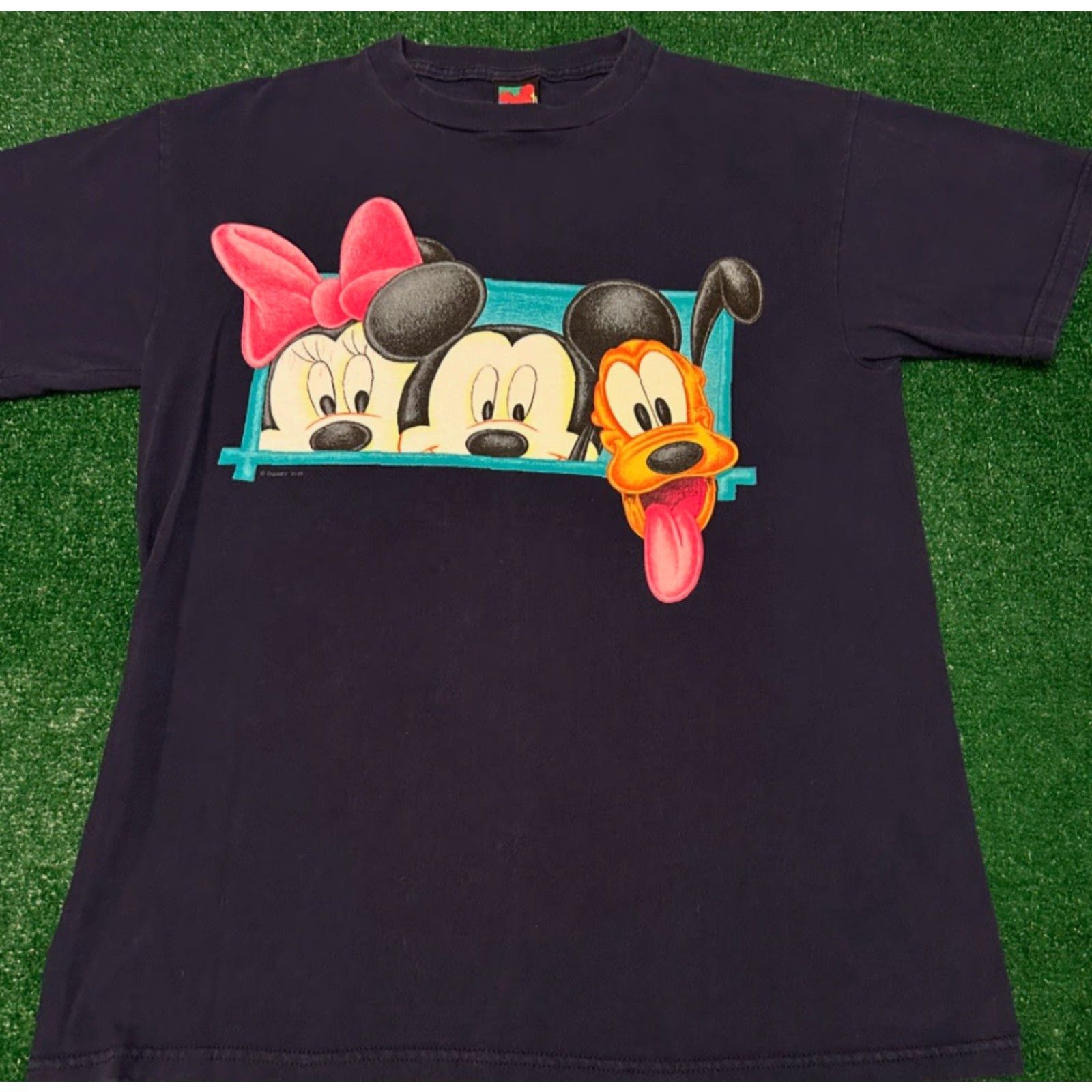 Disney VINTAGE Disney Mickey Mouse Friends Cartoon VTG Shirt Mens Size M Blue 90s Cartoon USA Minnie Pluto 1990-1999 Mens Size US M / EU 48-50 / 2 - 3 Thumbnail