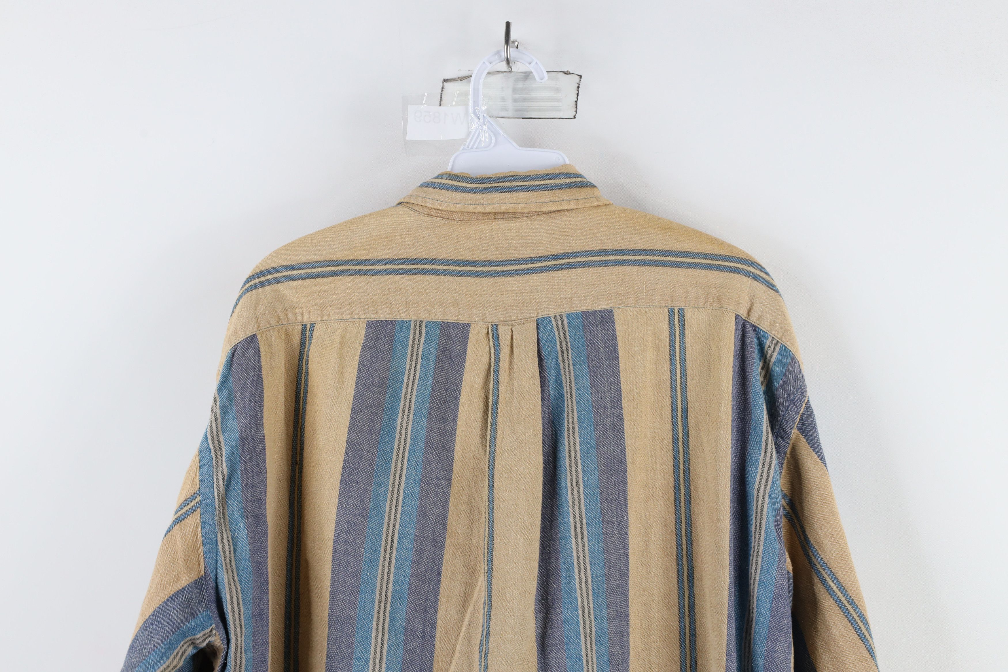 Vintage Vintage 90s Streetwear Striped Collared Button Down Shirt Size US L / EU 52-54 / 3 - 13 Thumbnail