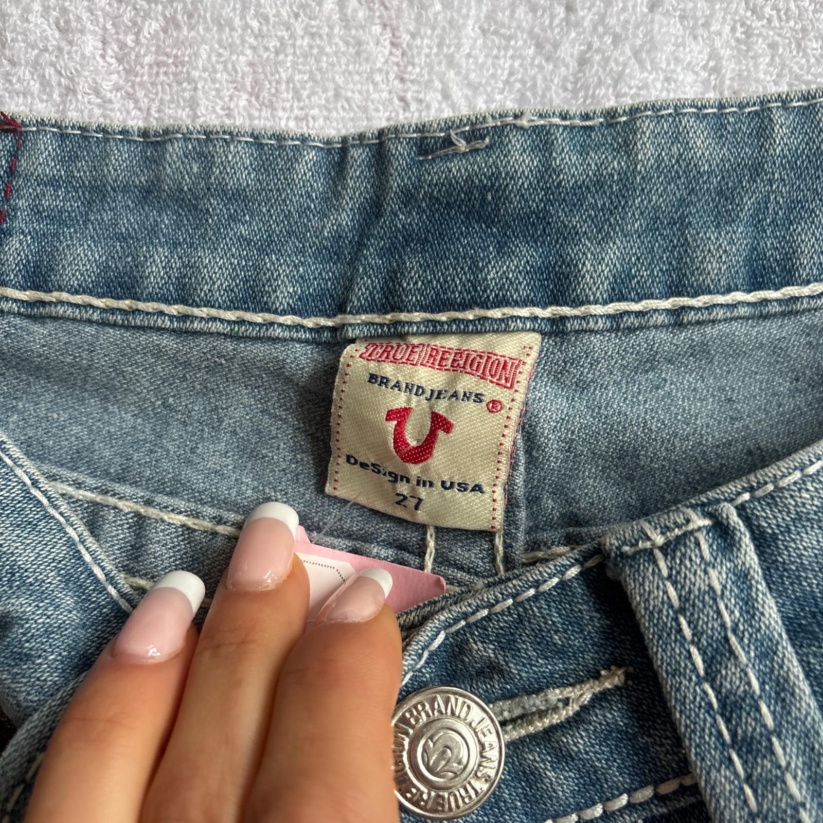 True Religion y2k true religion denim mini shorts Size 27" / US 4 / IT 40 - 4 Thumbnail