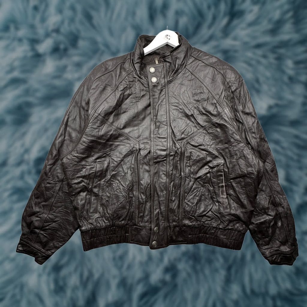 Vintage VINTAGE Wilsons The Leather Experts Thinsulate Full Zip Bomber Jacket Men XL Lined Black Size US XL / EU 56 / 4 - 1 Thumbnail
