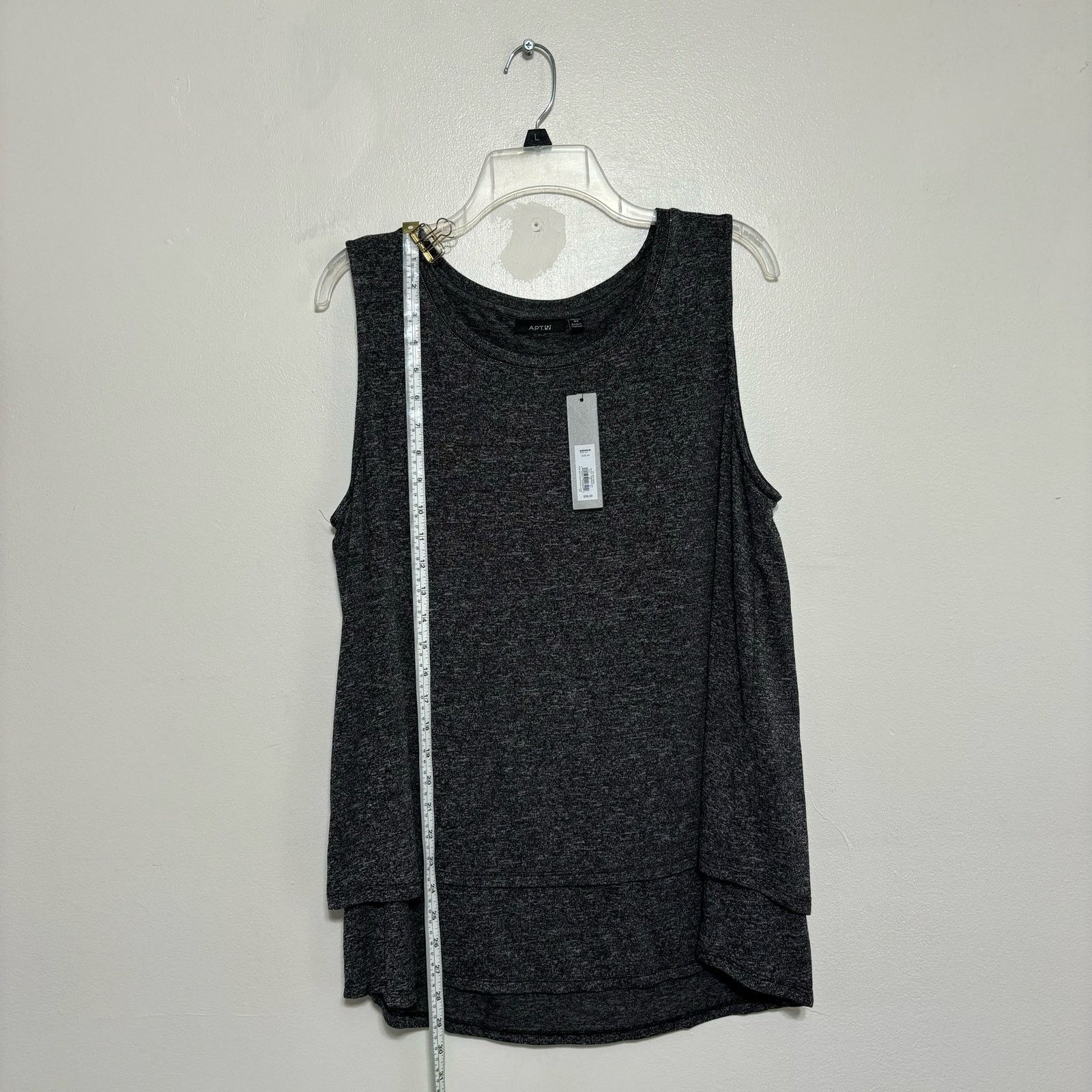 Apt. 9 Apt. 9 Black Marled Sleeveless Shirt Size 0X NWT Size XL / US 12-14 / IT 48-50 - 2 Thumbnail
