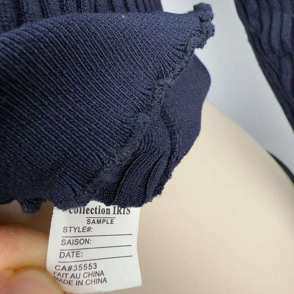 Other IRIS SETLAKWE Crop Ribbed & Textured Navy Blue Sweater S Size XS / US 0-2 / IT 36-38 - 7 Thumbnail
