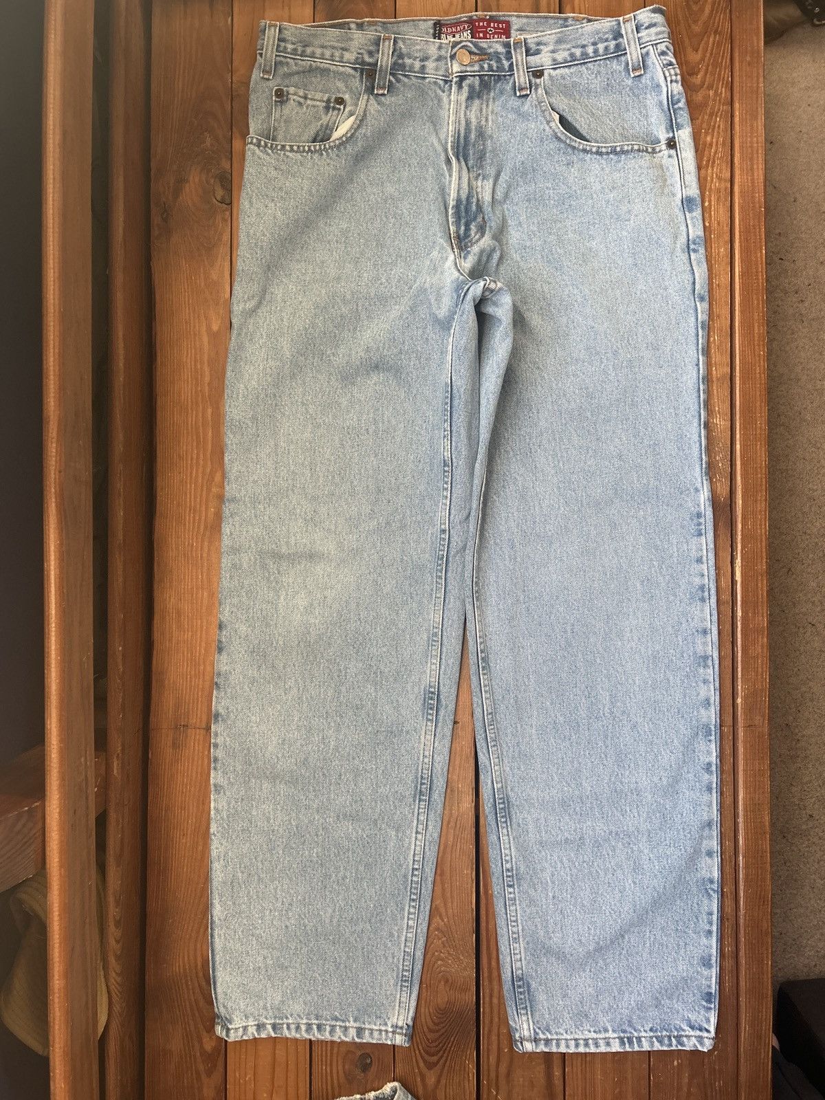 Old Navy × Vintage Vintage 90s Y2K Old Navy Baggy Blue Jeans Size US 32 / EU 48 - 1 Thumbnail