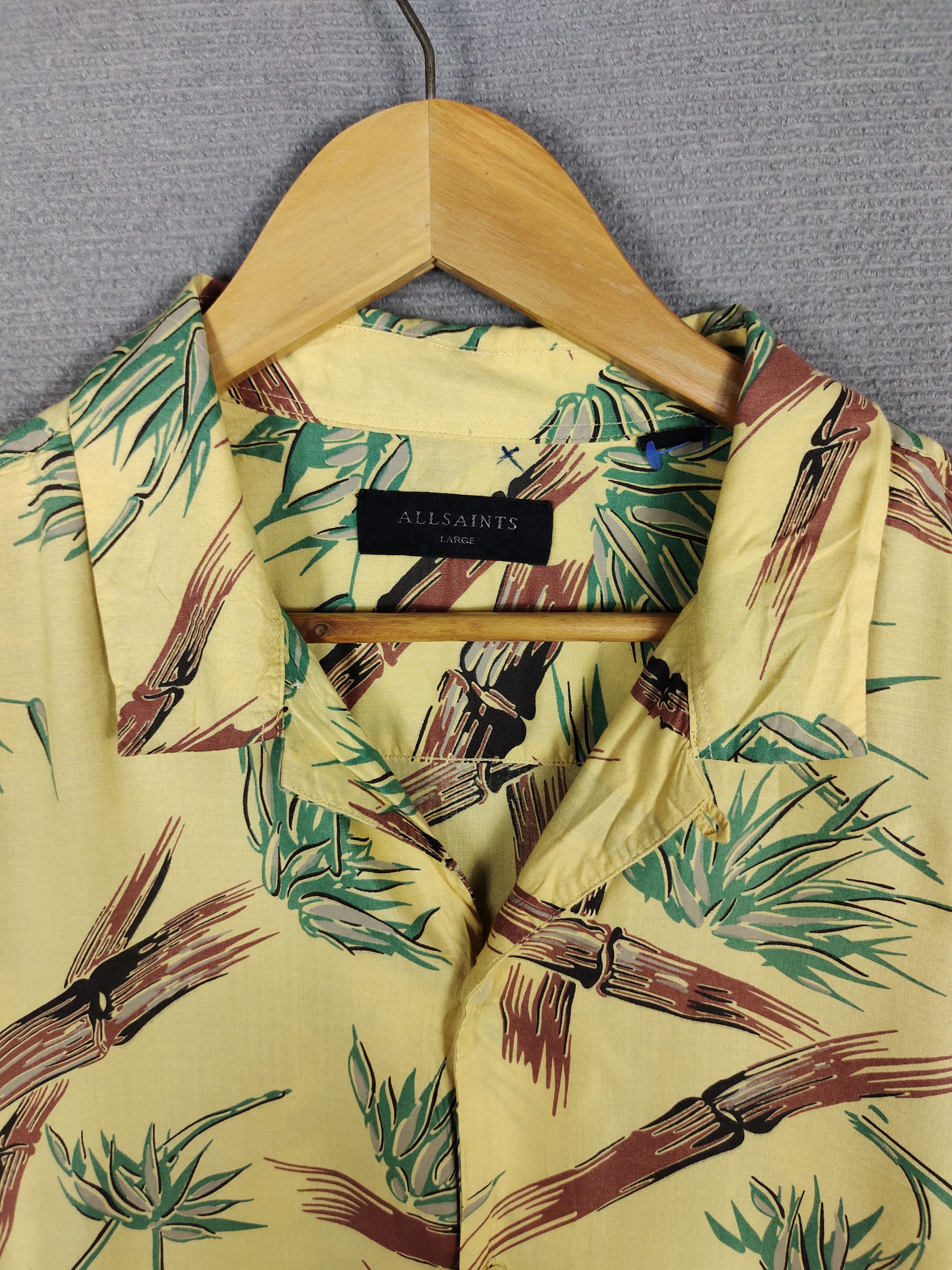Allsaints Allsaints Rayon Bamboo Printed Hawaiian Shirt Size US L / EU 52-54 / 3 - 6 Thumbnail