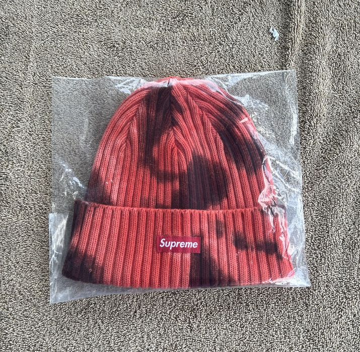 Supreme Supreme Overdyed Beanie Splattered Red | Grailed