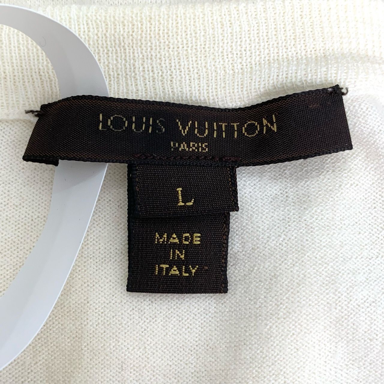 Louis Vuitton Louis Vuitton Logo Embroidered Round Neck Beige Wool Blend K Size L / US 10 / IT 46 - 2 Thumbnail