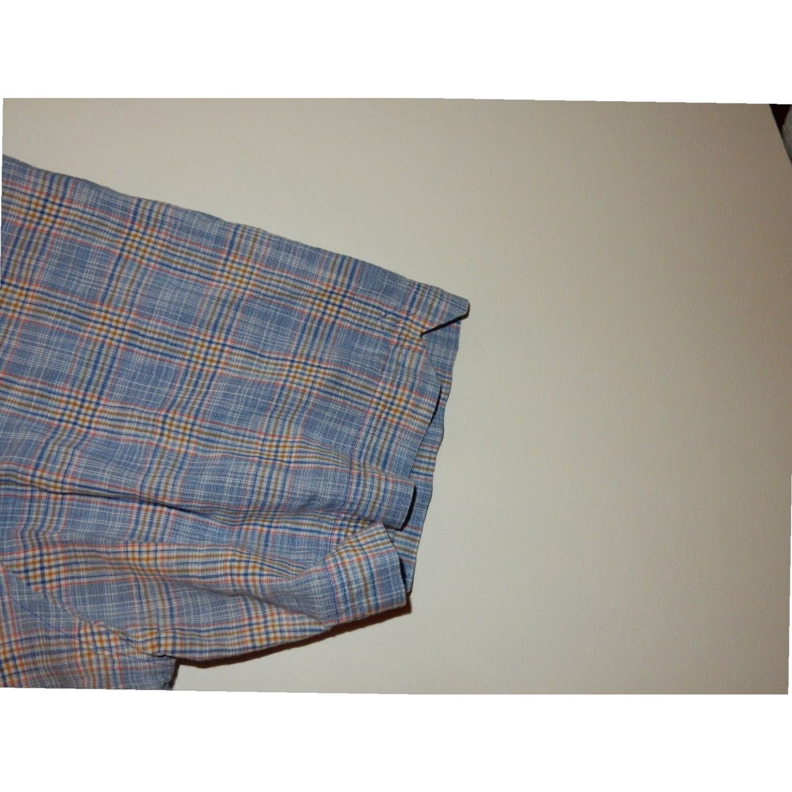 Vintage Zachary Prell Men's Short Sleeve Plaid Button-Up Shirt Blue Medium Size US M / EU 48-50 / 2 - 3 Thumbnail