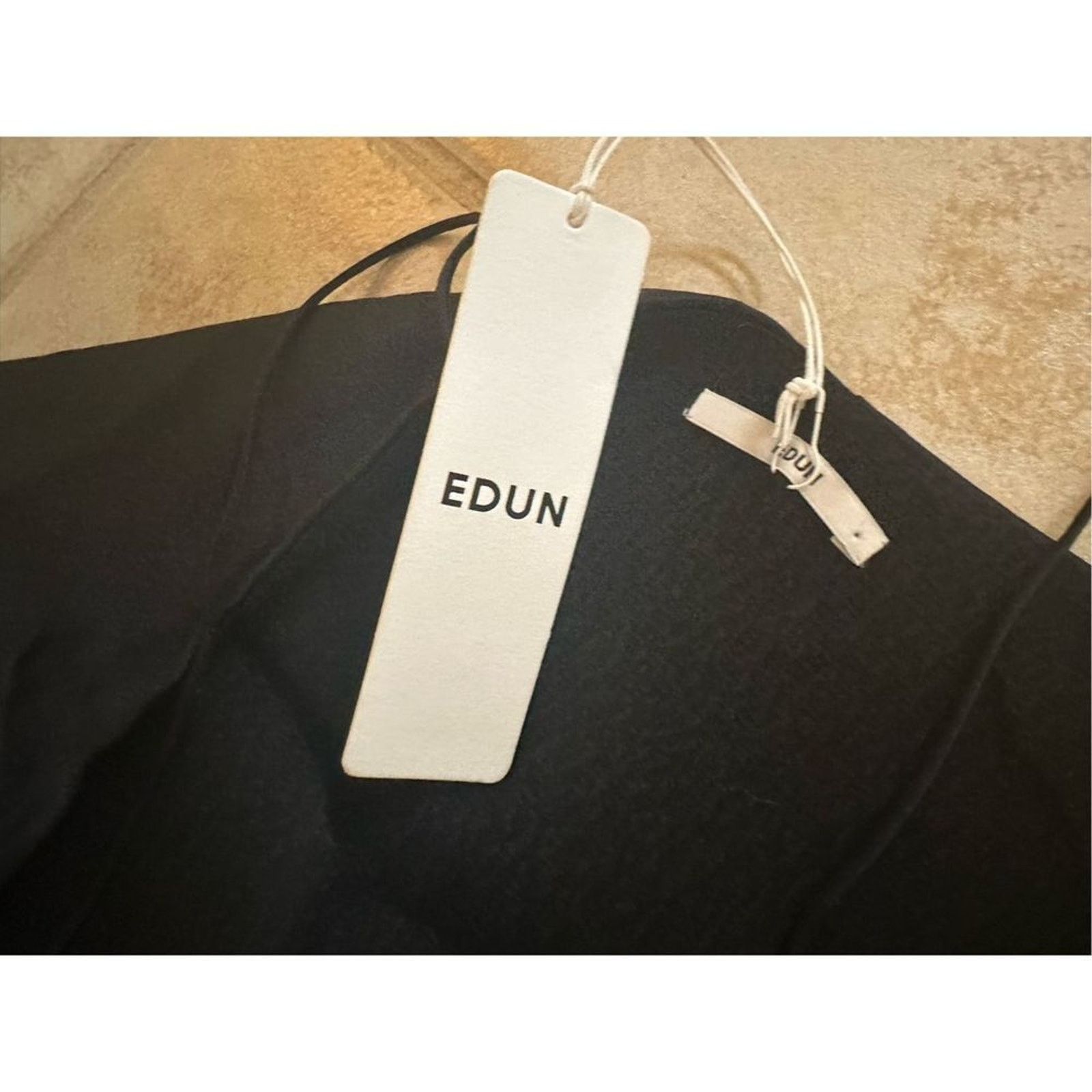 EDUN Edun Spaghetti Strap Midi Slip Dress Black Size XS NWT Size XS / US 0-2 / IT 36-38 - 14 Thumbnail