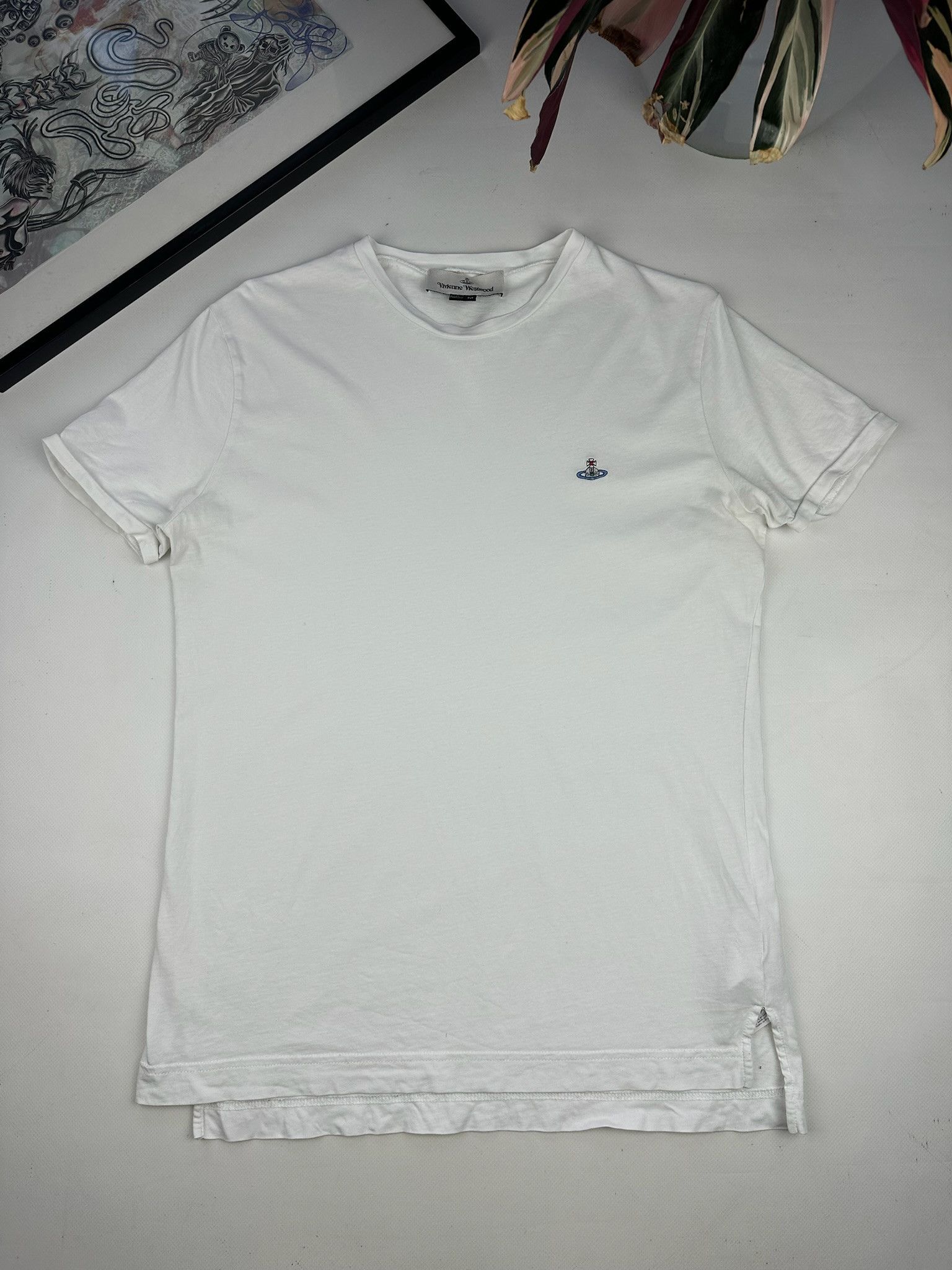 Luxury Vivienne Westwood small logo basic y2k opium tee