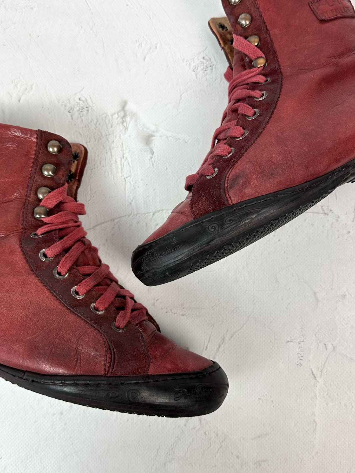 Vintage Vintage Burgundy Hi Top Boots Size US 9.5 / IT 39.5 - 4 Thumbnail