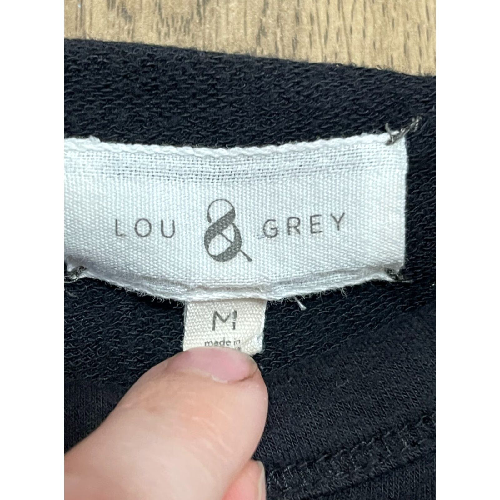Lou & Grey Lou & Grey Dress Shirt Dress, Womens Medium, Gray, Round Neck, Short Sleeve, Pullover, Casual, Regular, Dress, - Size M / US 6-8 / IT 42-44 - 5 Thumbnail