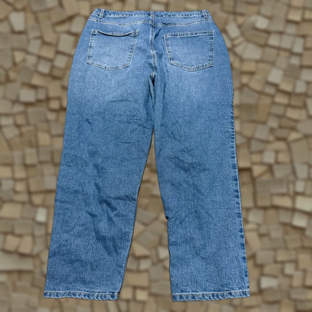 Vintage VINTAGE? No Boundaries Jeans, Women's 15, Blue Denim, Ankle, Straight Leg, 5-Pocket - Pocket - Jeans - Womens Size 36" / US 14 / IT 50 - 1 Thumbnail