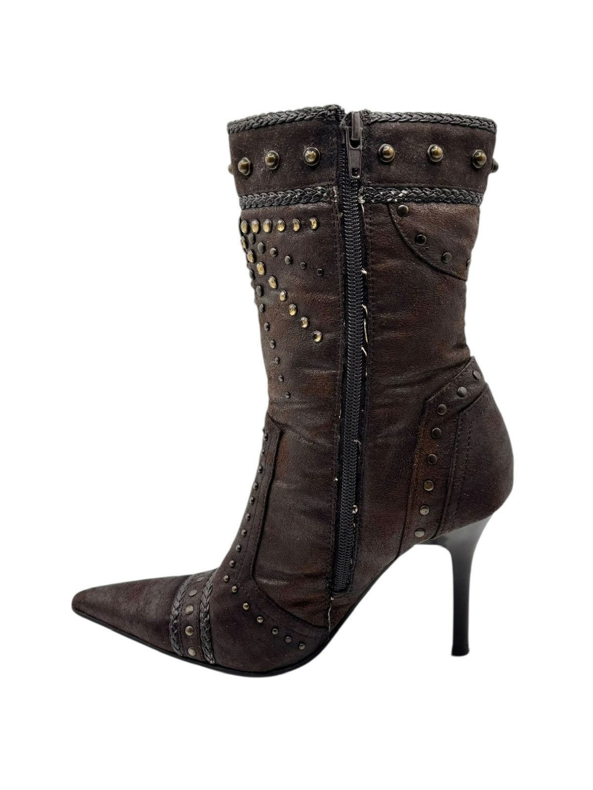 Cowboy Equipment Y2k El Dantes type leather brown heels Size 37 Size US 7 / IT 37 - 5 Thumbnail