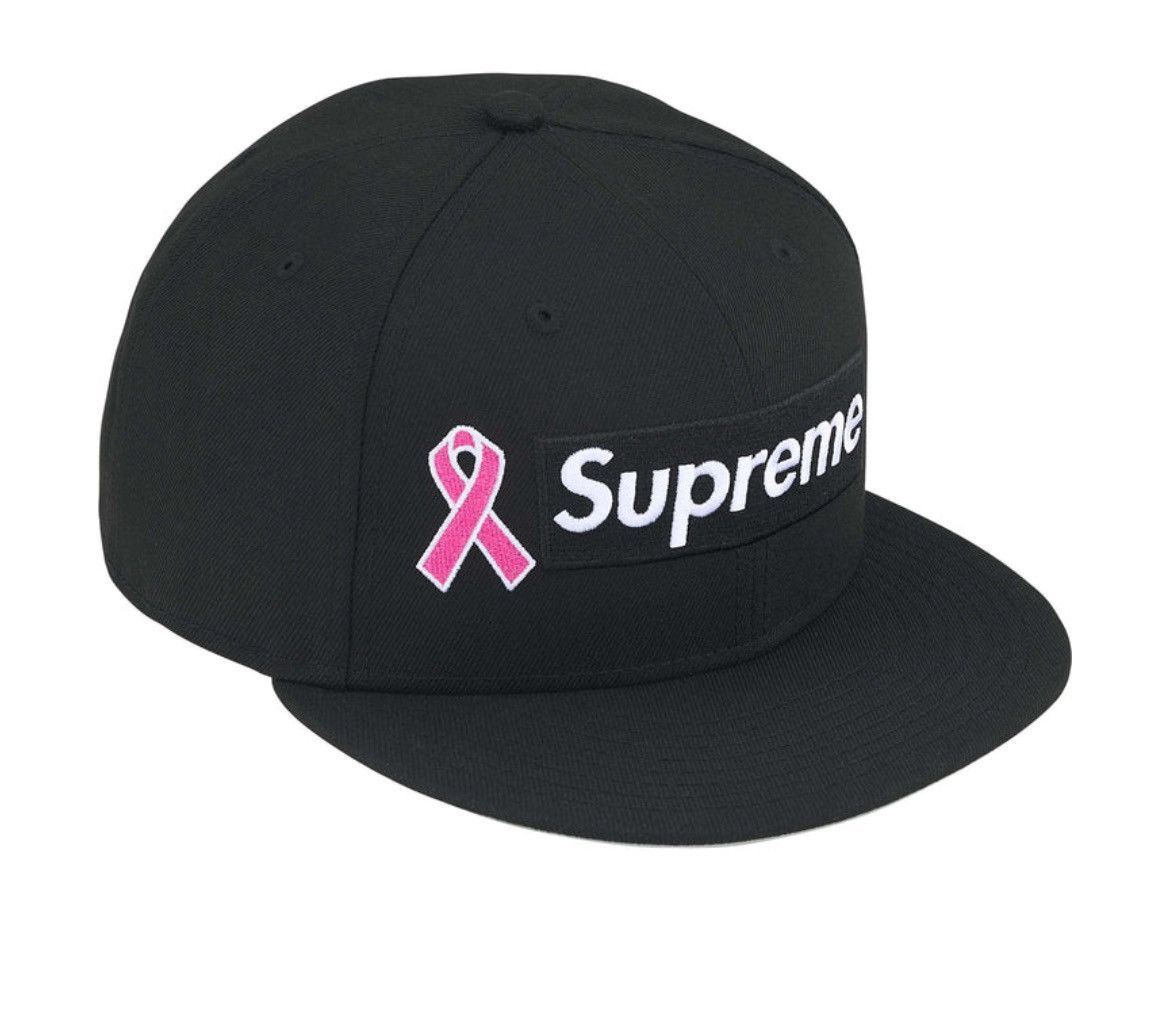 New Era × Supreme 7 1/2 Supreme Breast Cancer Awareness Box Logo Hat Black Size ONE SIZE - 1 Thumbnail
