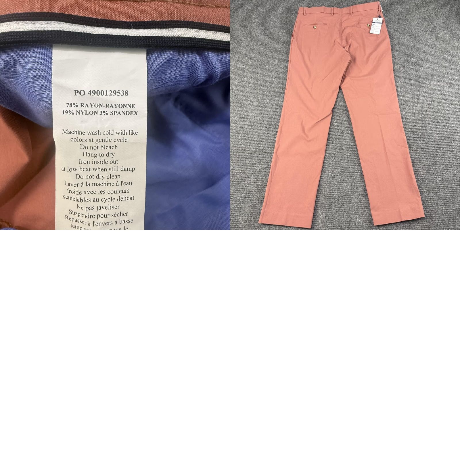 Ralph Lauren Ralph Lauren Mens Chino Pants 36x32 Red Pink Modern Fit Stretch Performance Size US 36 / EU 52 - 9 Thumbnail