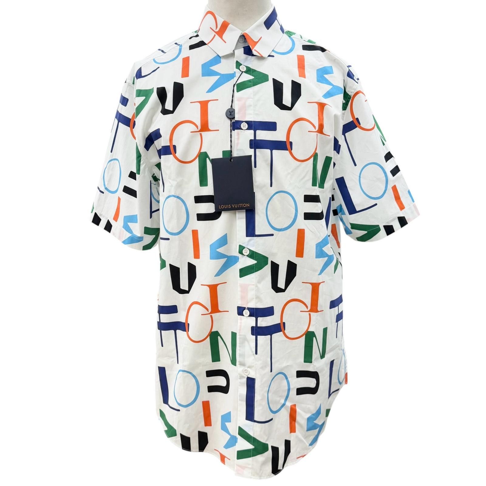 Louis Vuitton Louis Vuitton Louis Vuitton LVSE Electric DNA Cotton Shirt Textile Tops DUTY FREE for USA Size ONE SIZE - 1 Thumbnail