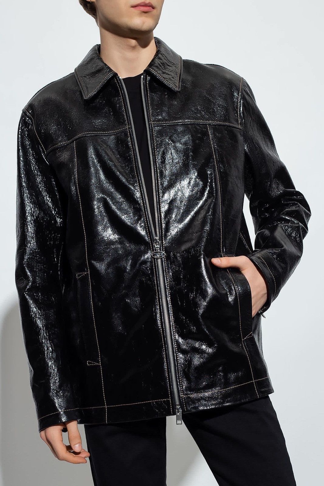 Diesel DIESEL LEATHER JACKET Size US L / EU 52-54 / 3 - 1 Thumbnail