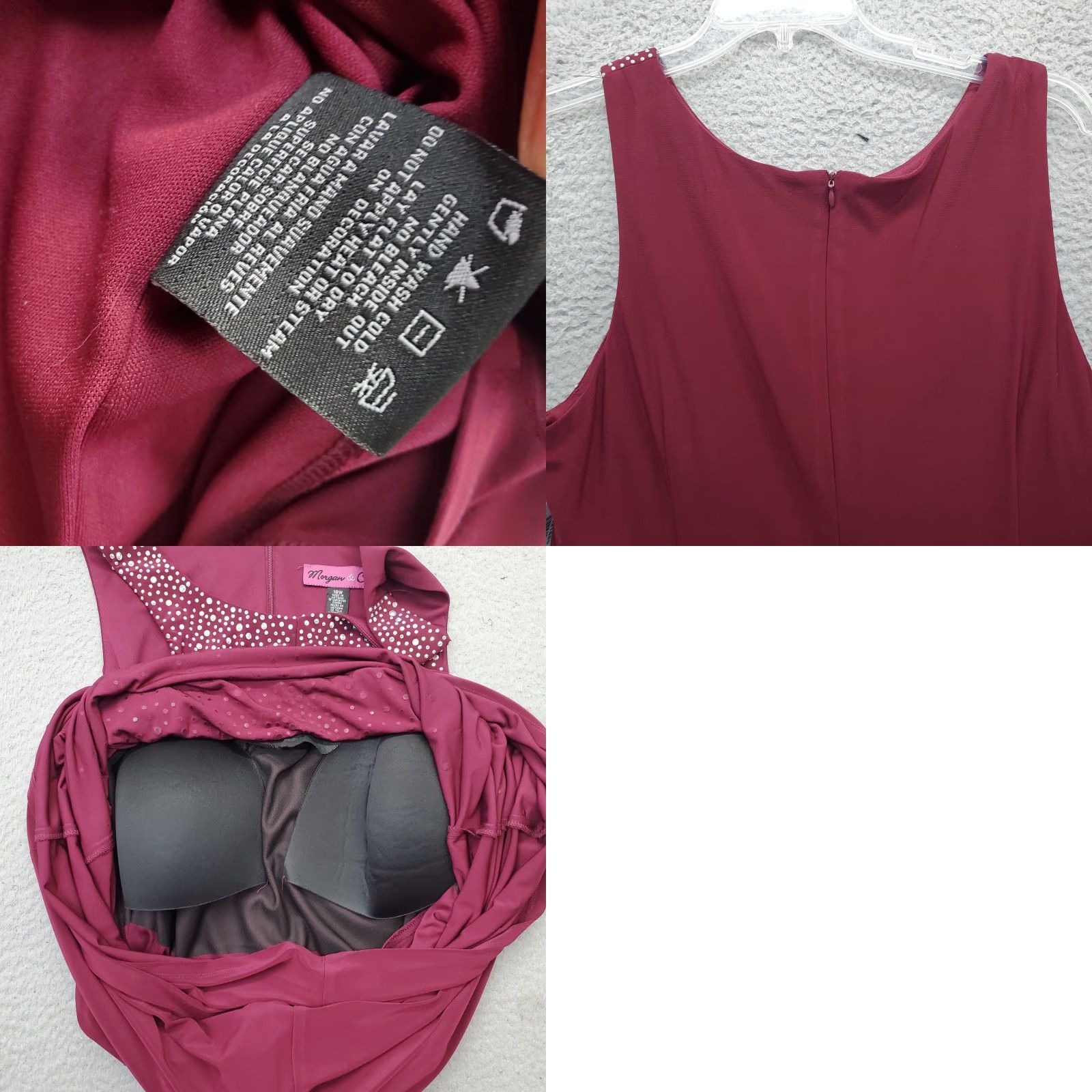 Vintage Morgan & Company Womens 18W Burgundy Sheath Dress Zip Keyhole Back Sleeveless NWT Midi/ Knee Length Party Casual Ensemble Size XXL / US 16-18 / IT 52-54 - 8 Thumbnail