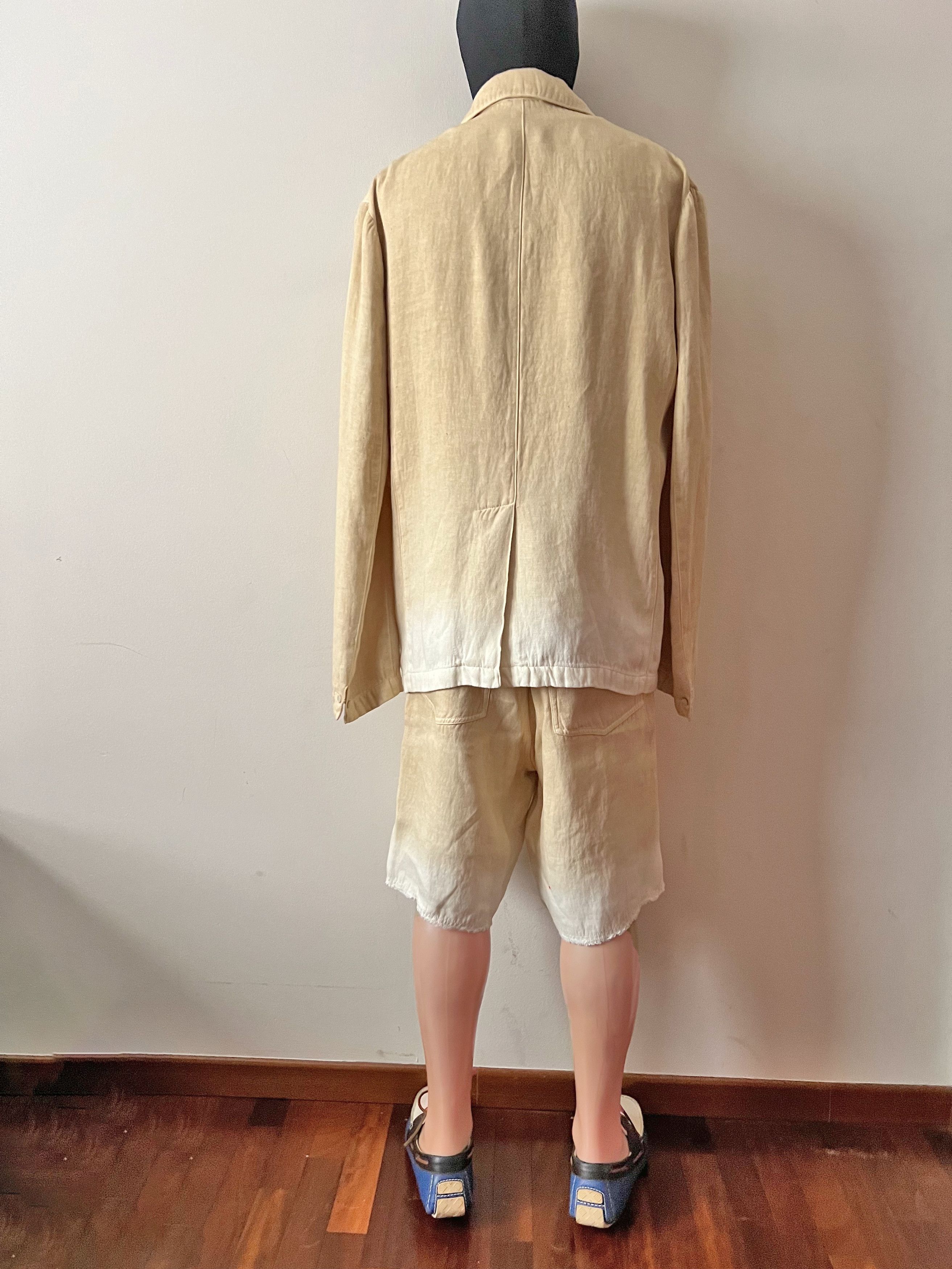 Federico Curradi Suit Blazer+Bermuda Linen Degradè Size 42R - 7 Thumbnail