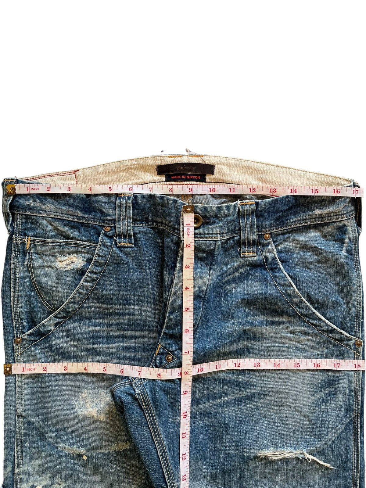 Japanese Brand Vintage Japanese Brand Acid Wash Carpenter Baggy Jeans Size US 34 / EU 50 - 13 Thumbnail