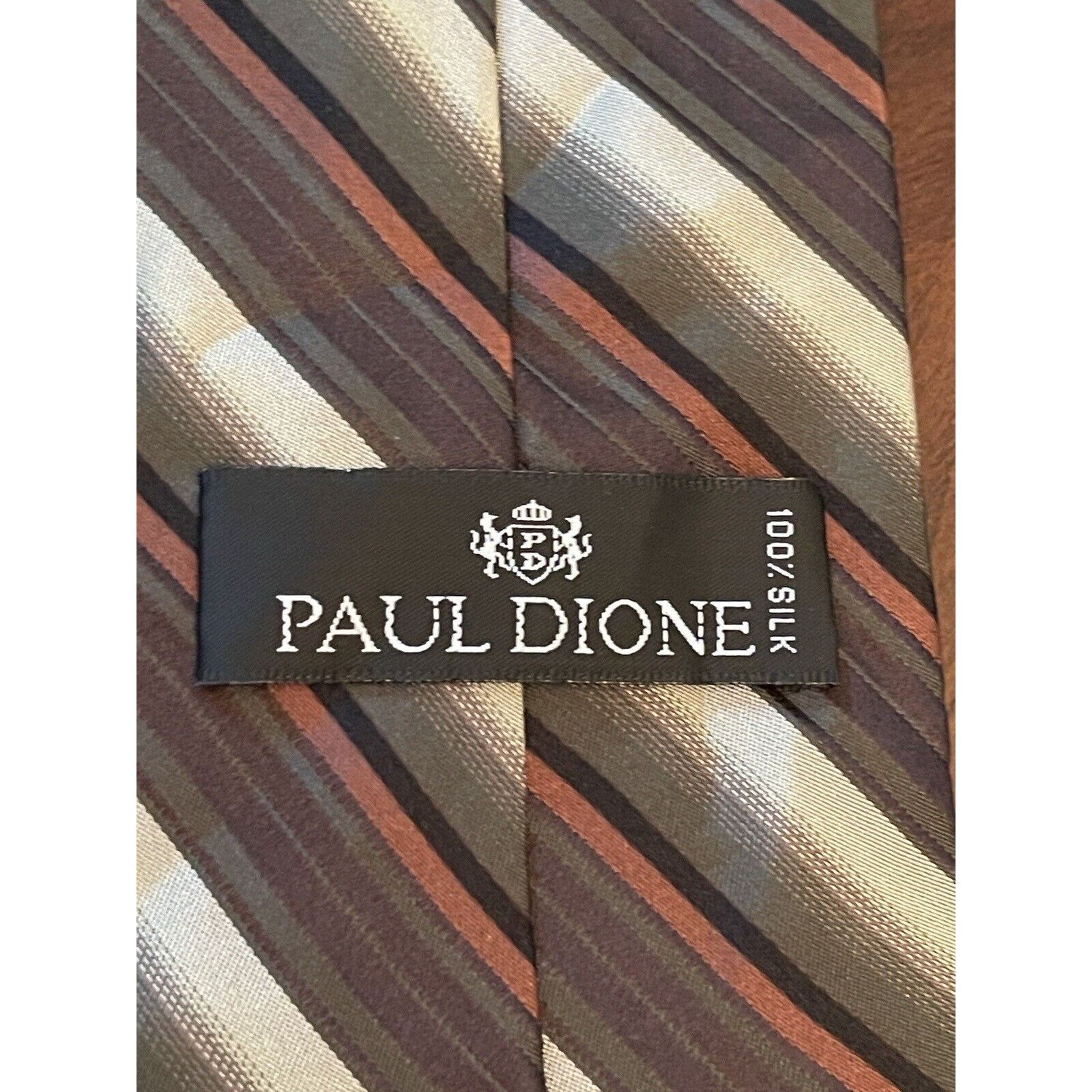 Other Paul Dione Green Brown 100% Silk Made In China Size ONE SIZE - 8 Thumbnail