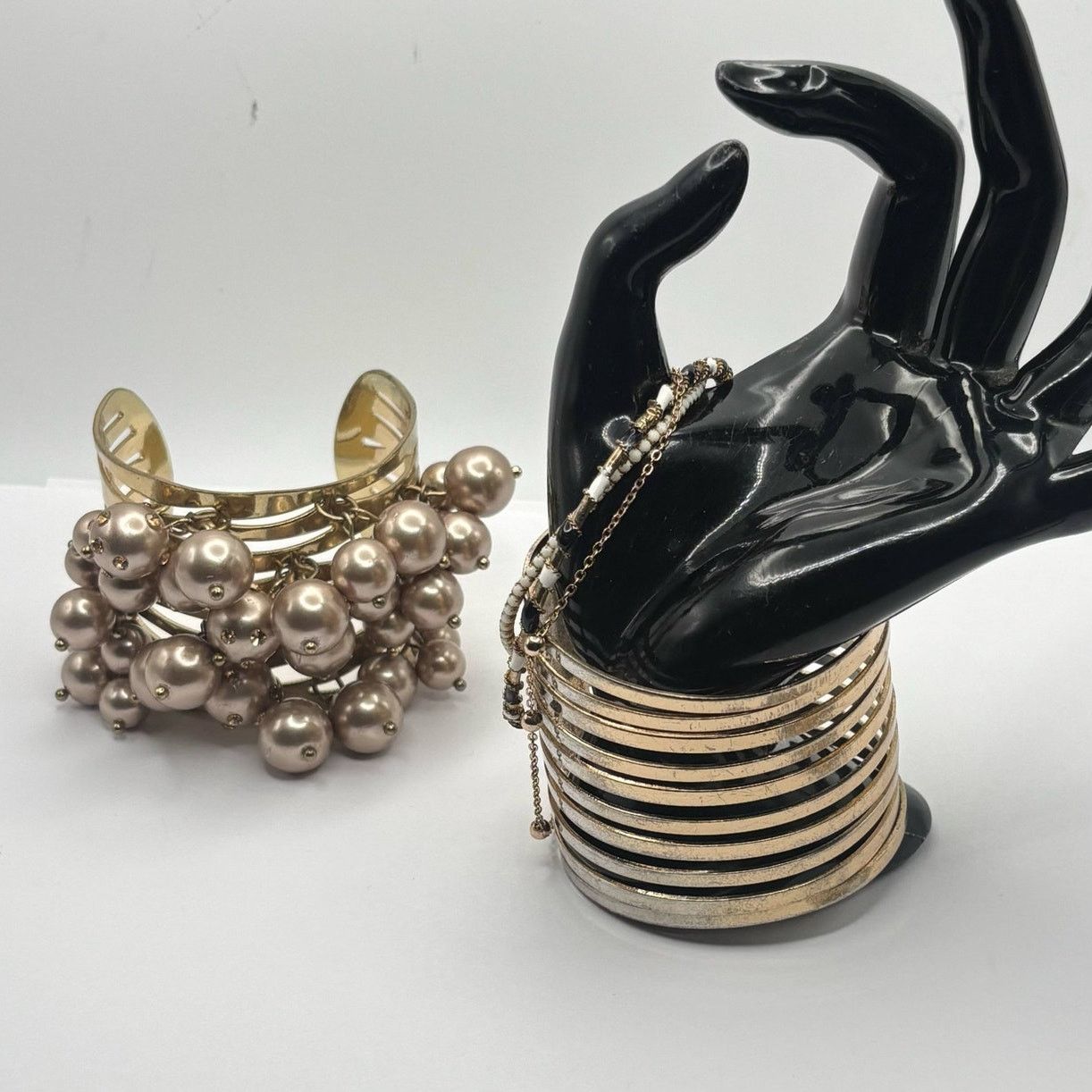 Other Gold Cluster Beaded Bracelet Bundle Size ONE SIZE - 1 Thumbnail