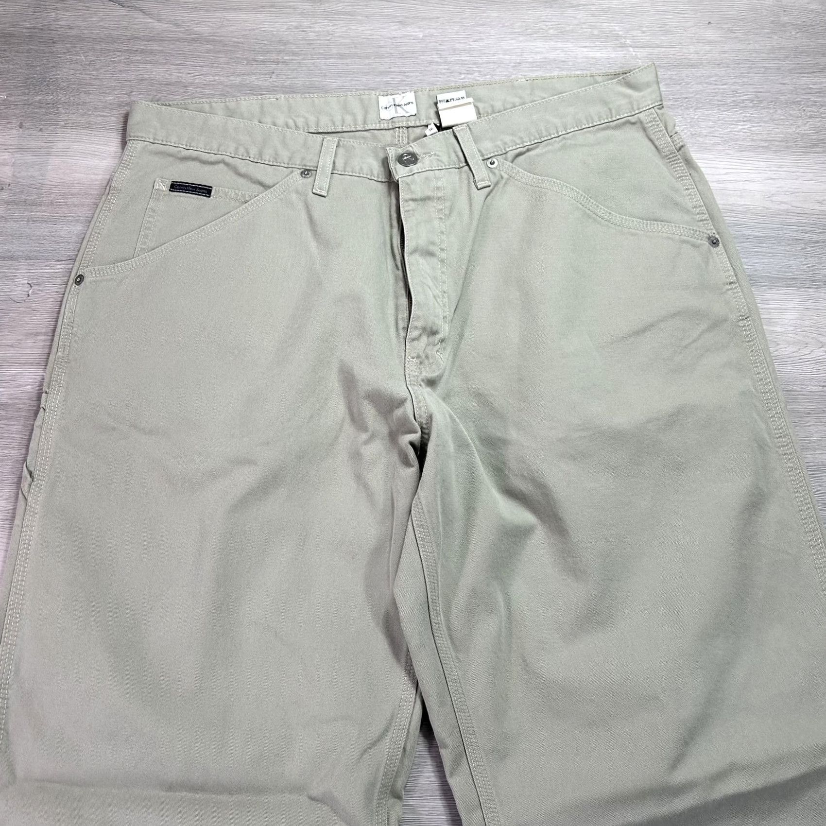 Vintage VINTAGE Calvin Klein Jeans Pants Mens 36x34 Beige Carpenter Workwear Y2K Size US 36 / EU 52 - 3 Thumbnail