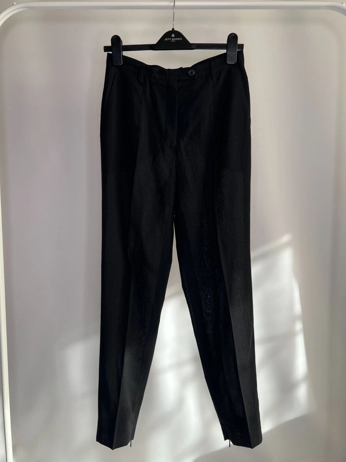 Jil Sander Vintage Jil Sander Women's Black Wool Trouser Pants Size 27" / US 4 / IT 40 - 1 Thumbnail