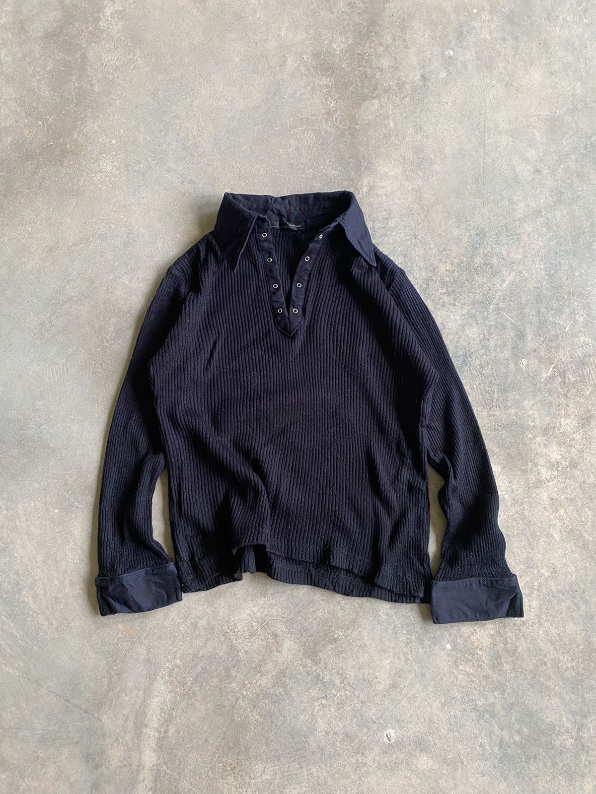 Hysteric Glamour × Japanese Brand × Le Grande Bleu (L.G.B.) Seflayer Knit Punk Grunge Shirt LS Size XS / US 0-2 / IT 36-38 - 1 Thumbnail