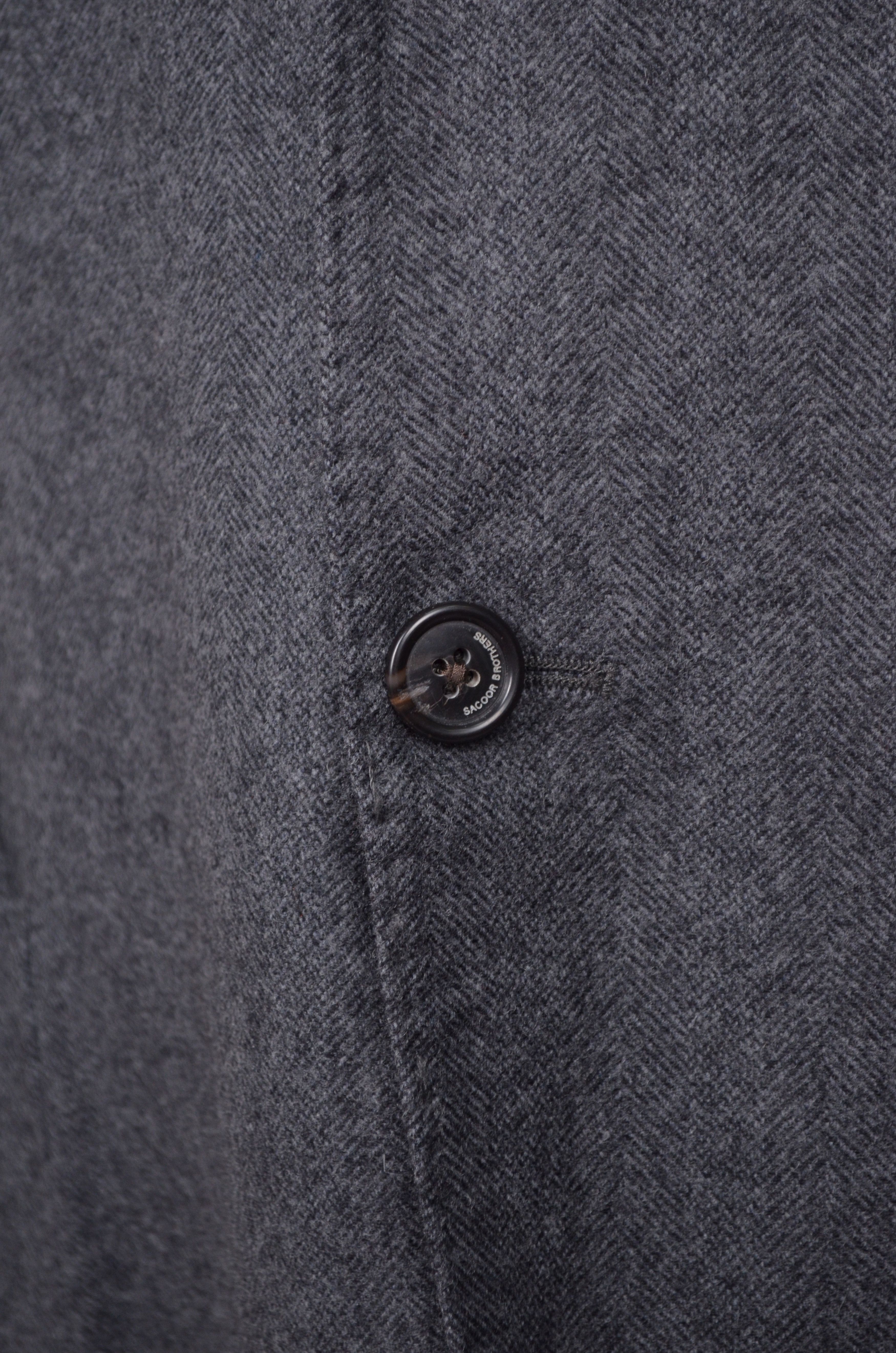 Designer Sacoor Brothers Wool Blend Knit Unlined Blazer Jacket US44 Size 44S - 5 Thumbnail