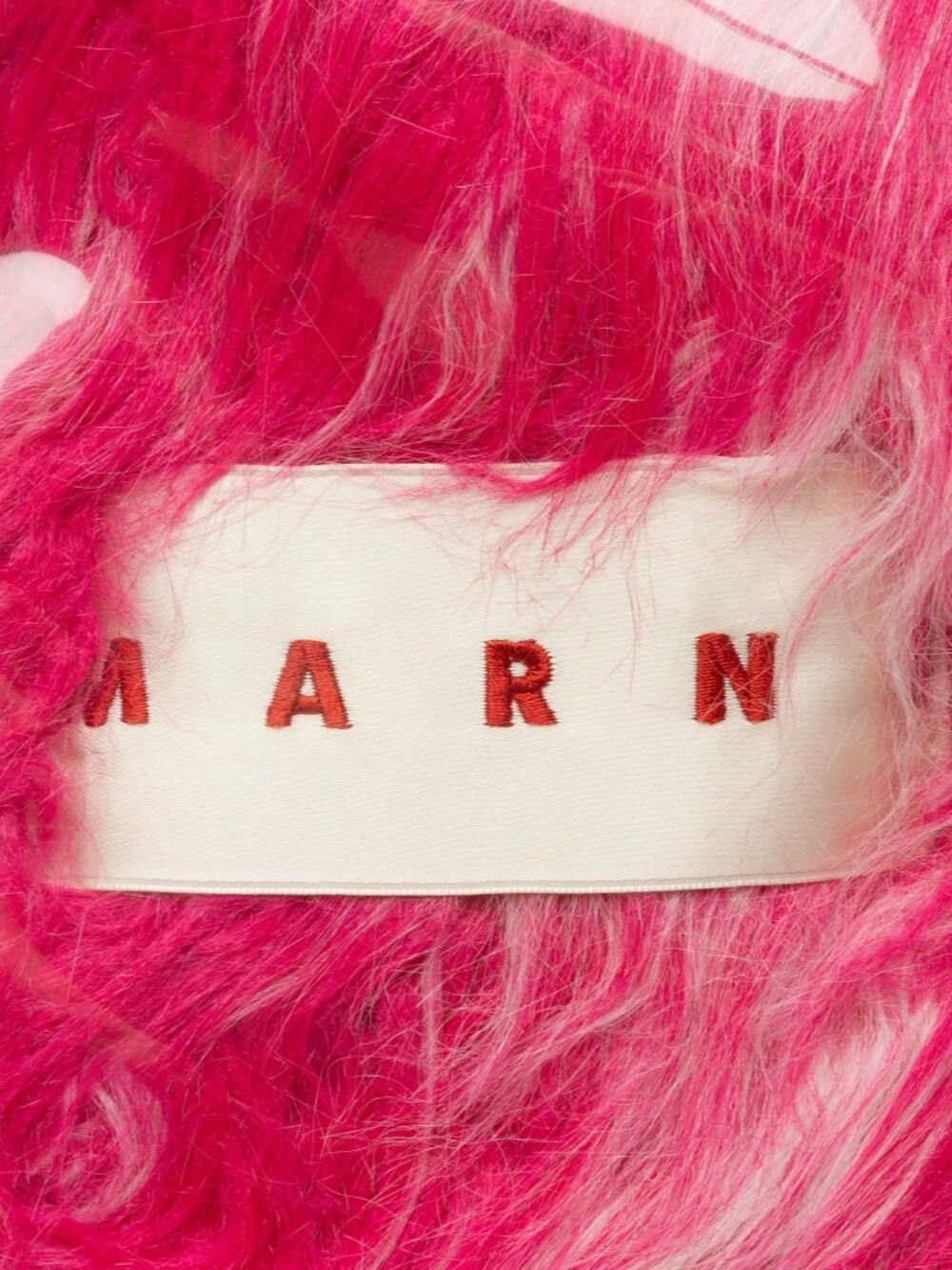 Marni Marni Women's Coated Faux Fur Tote Bag - Fuchsia Size ONE SIZE - 11 Thumbnail
