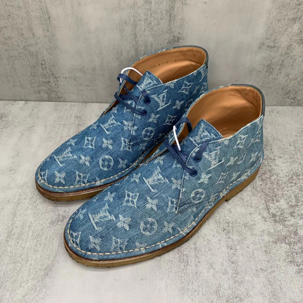 Louis Vuitton LV Blue Denim Monogram Allover Boots US 5.5 95 New Size US 5.5 / IT 35.5 - 1 Thumbnail