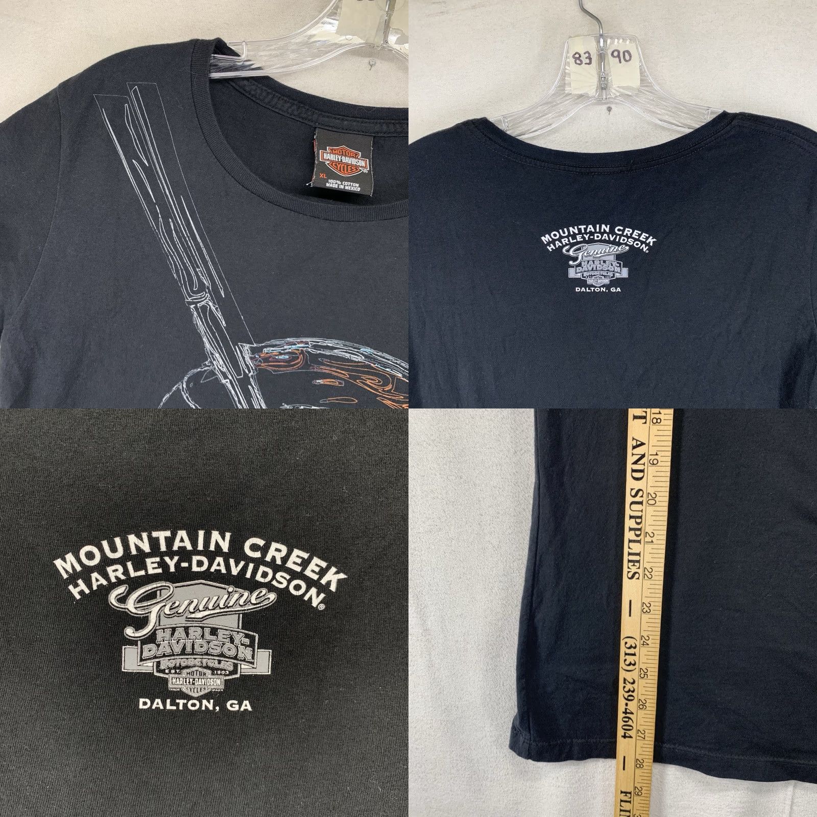 Harley Davidson Harley-Davidson Women's T-Shirt XL Cotton Graphic Angel Biker Motorcycle Retro Art Casual Size XL / US 12-14 / IT 48-50 - 8 Thumbnail