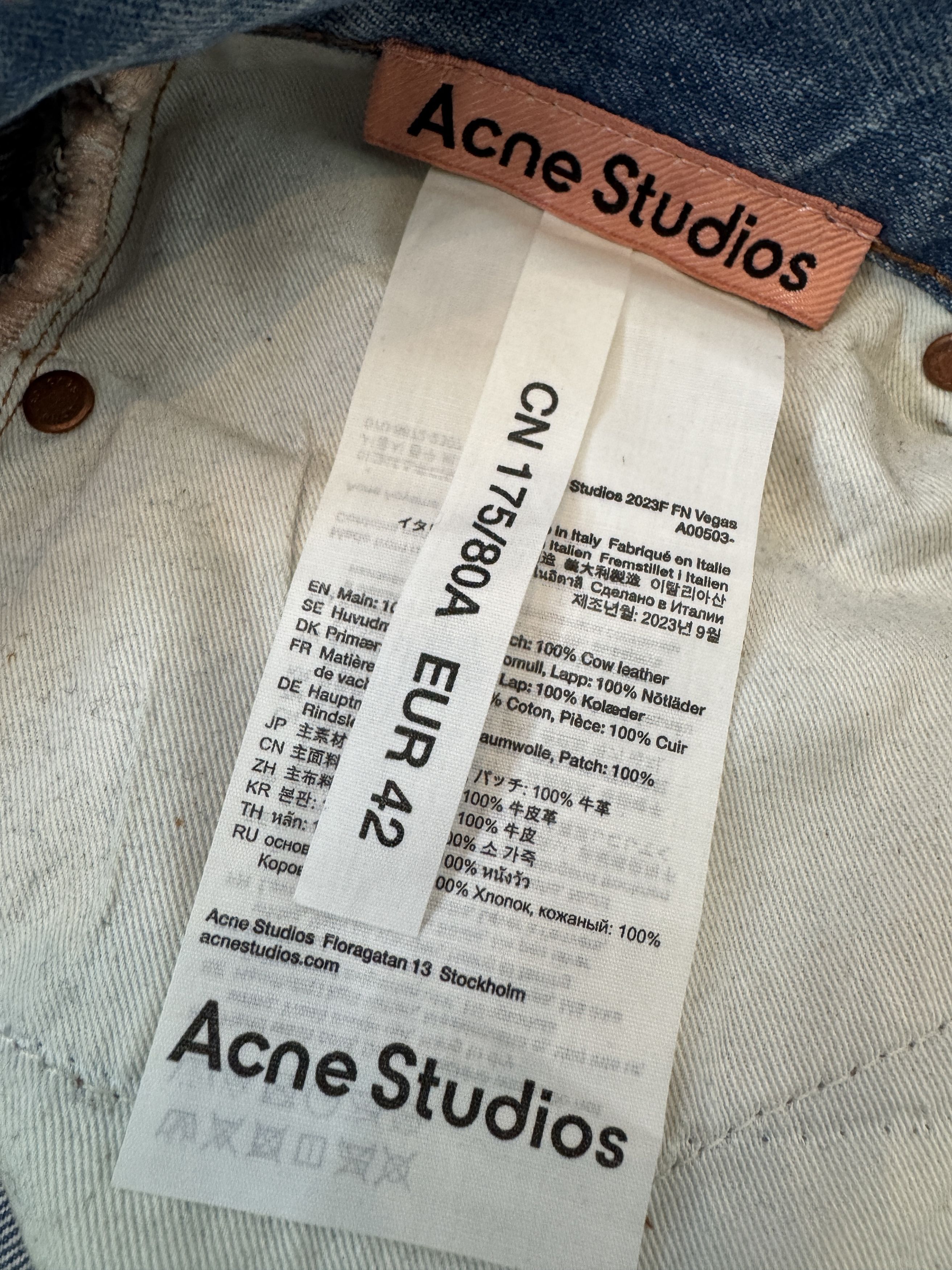 Acne Studios 2023F FN Vegas Rhinestone Super Baggy Denim Size US 34 / EU 50 - 8 Thumbnail