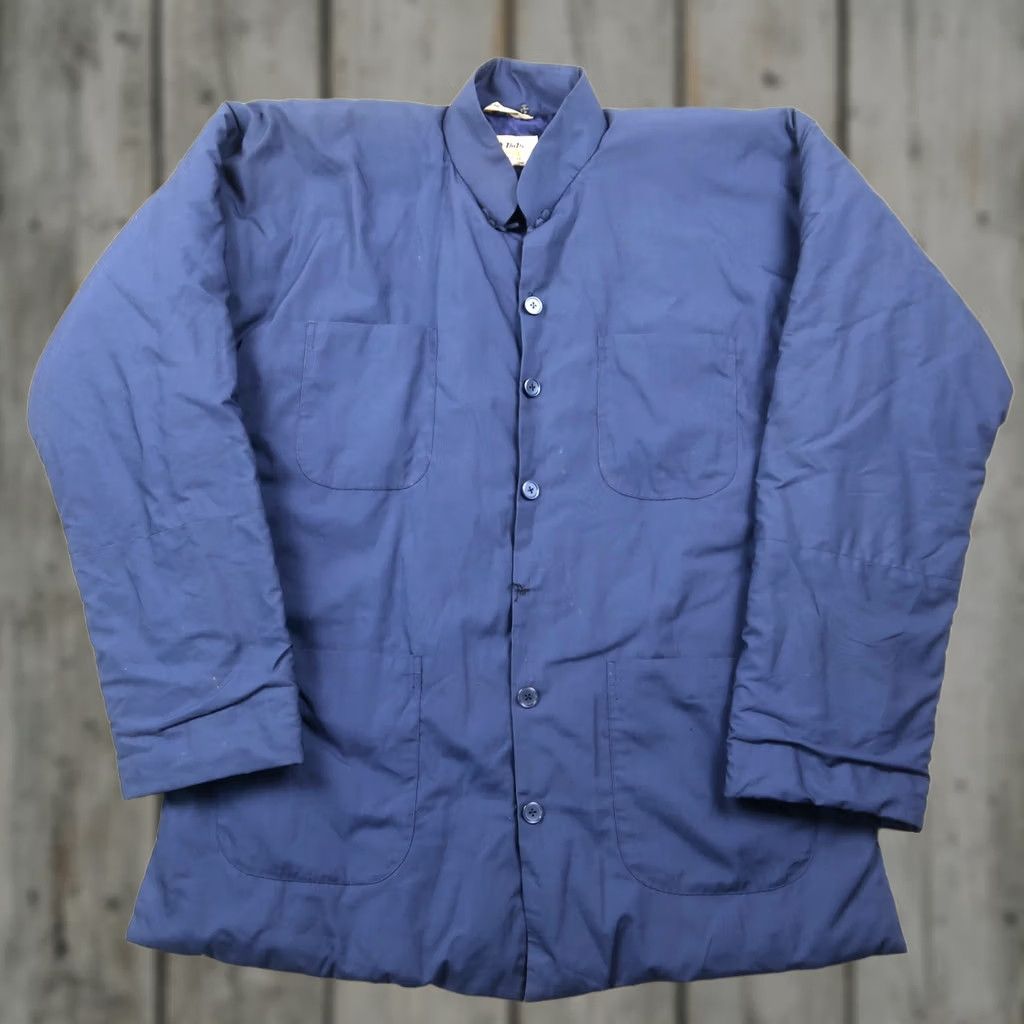 Vintage Vintage Chore Jacket XL Blue Lined Cotton Blend - 80s 90s Workwear, Men, Regular Fit, Button Accents, Solid Pattern, Vintage Brand Size US XL / EU 56 / 4 - 1 Thumbnail
