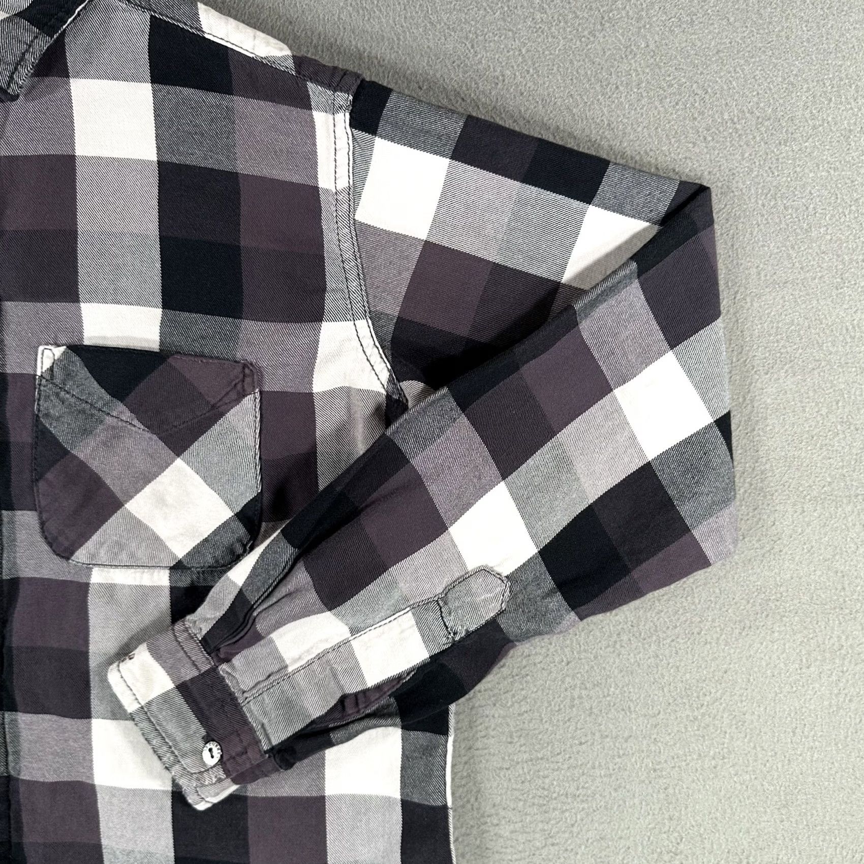 Vintage Current/Elliott Shirt Womens 0 Purple The Prep School Graystone Plaid Button Up Check Pockets Casual All Seasons Lightweight Packable Machine Washable Size XS / US 0-2 / IT 36-38 - 4 Thumbnail