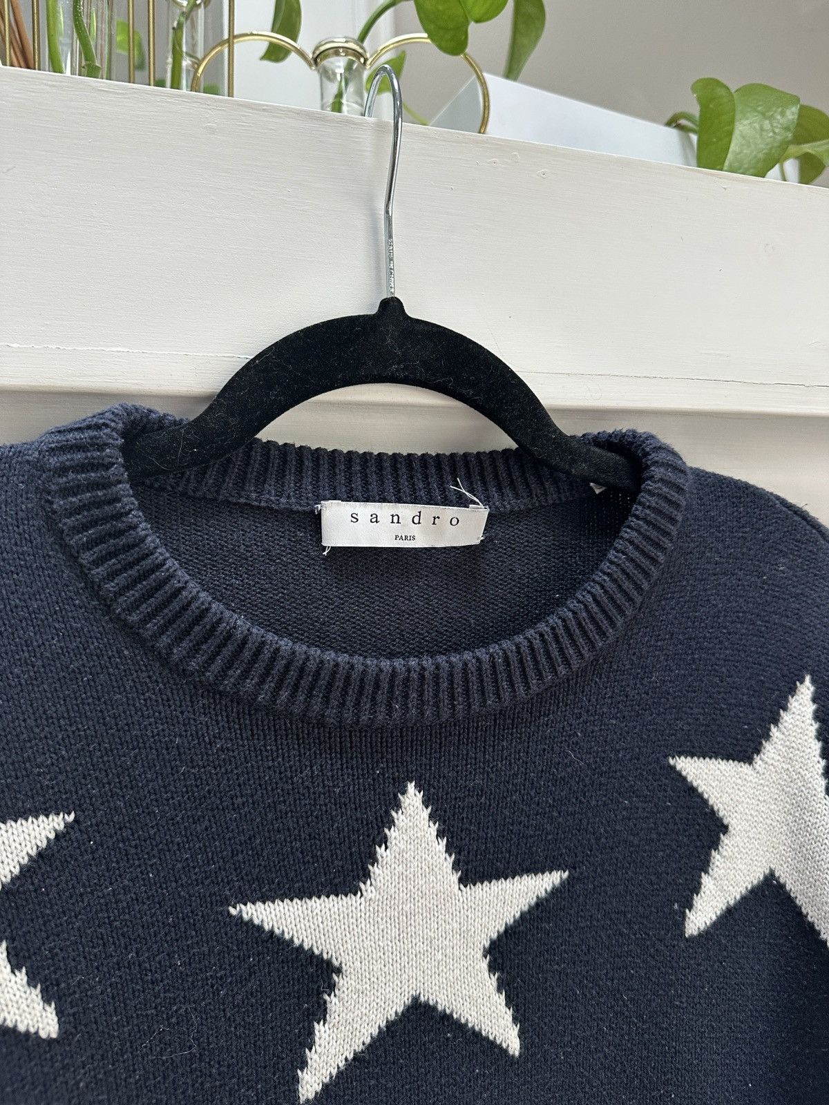 Sandro Knitted Acrylic Star Sweater Size US S / EU 44-46 / 1 - 2 Thumbnail