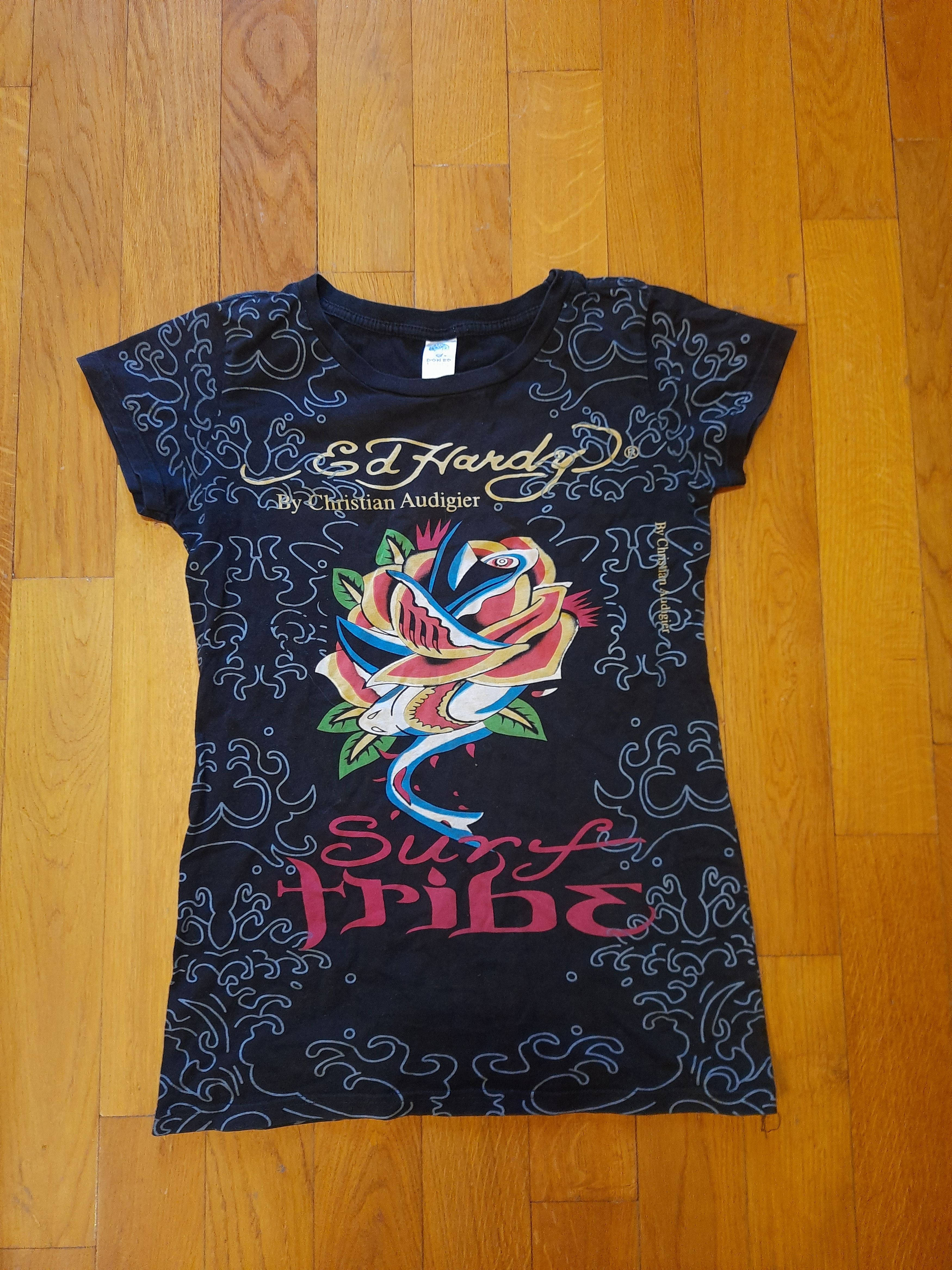 Christian Audigier Christian audigier Don Ed Hardy Big Logo Y2k Vintage T Shirt Size S / US 4 / IT 40 - 1 Thumbnail