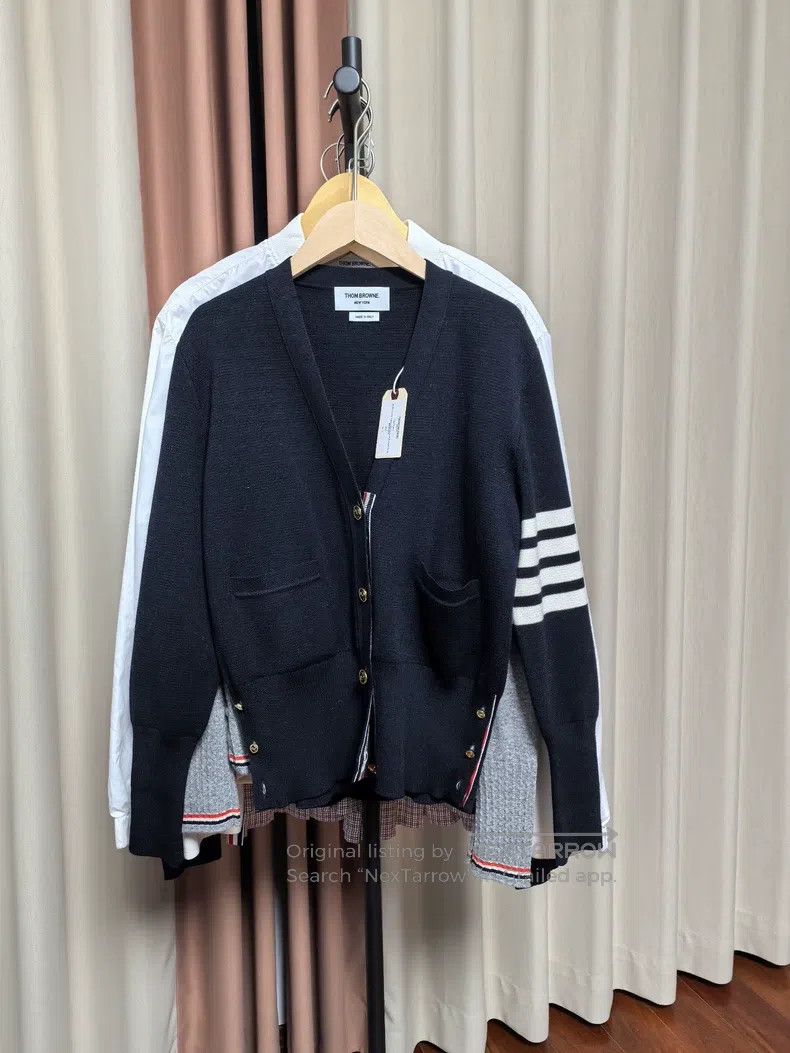 Thom Browne Thom Browne Gold Button Cardigan Size M / US 6-8 / IT 42-44 - 1 Thumbnail
