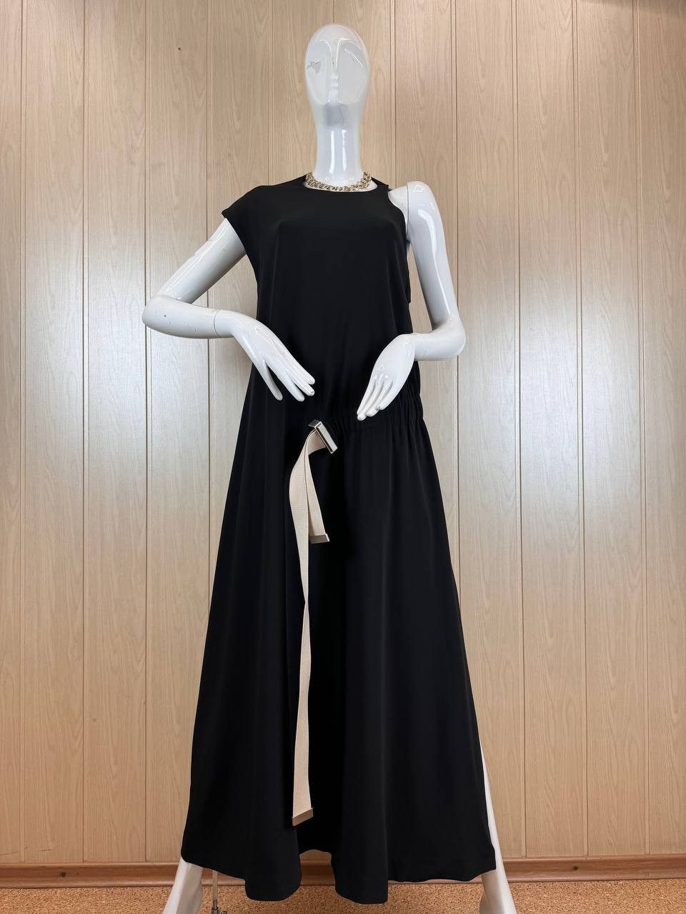 Acne Studios Acne Studios Asymmetric Black Maxi Dress Belted - Size 38 Size S / US 4 / IT 40 - 8 Thumbnail