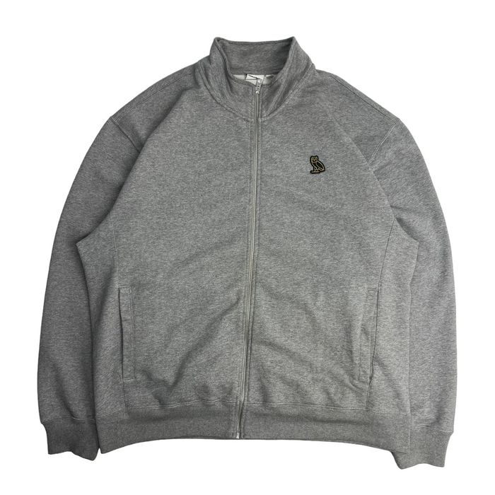 Vintage OVO GREY ESSENTIAL LOGO ZIP UP HOODIE | Grailed