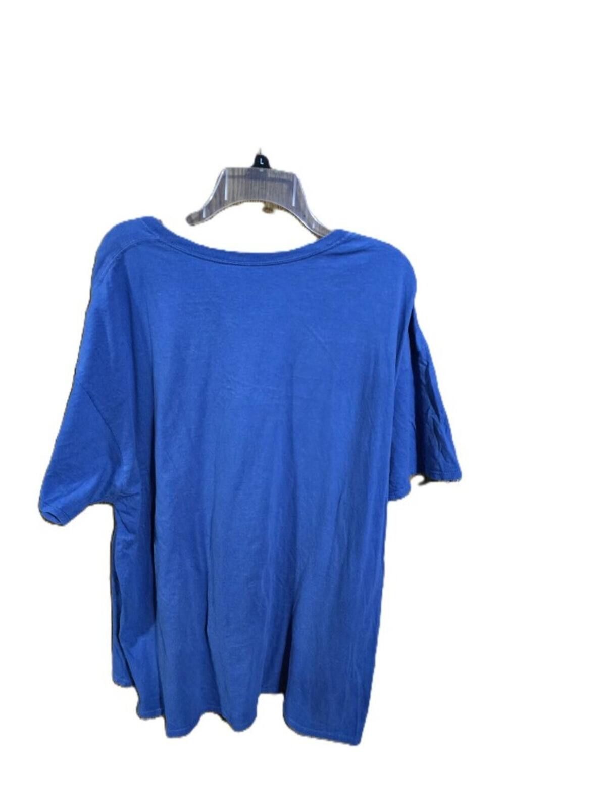 Fruit Of The Loom Fruit Of The Loom Solid Blue T-Shirt Size US XXL / EU 58 / 5 - 3 Thumbnail