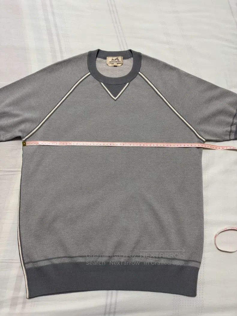 Hermes Hermes Cashmere short-sleeve raglan sleeve 60% Cashmere+40 Size US L / EU 52-54 / 3 - 3 Thumbnail