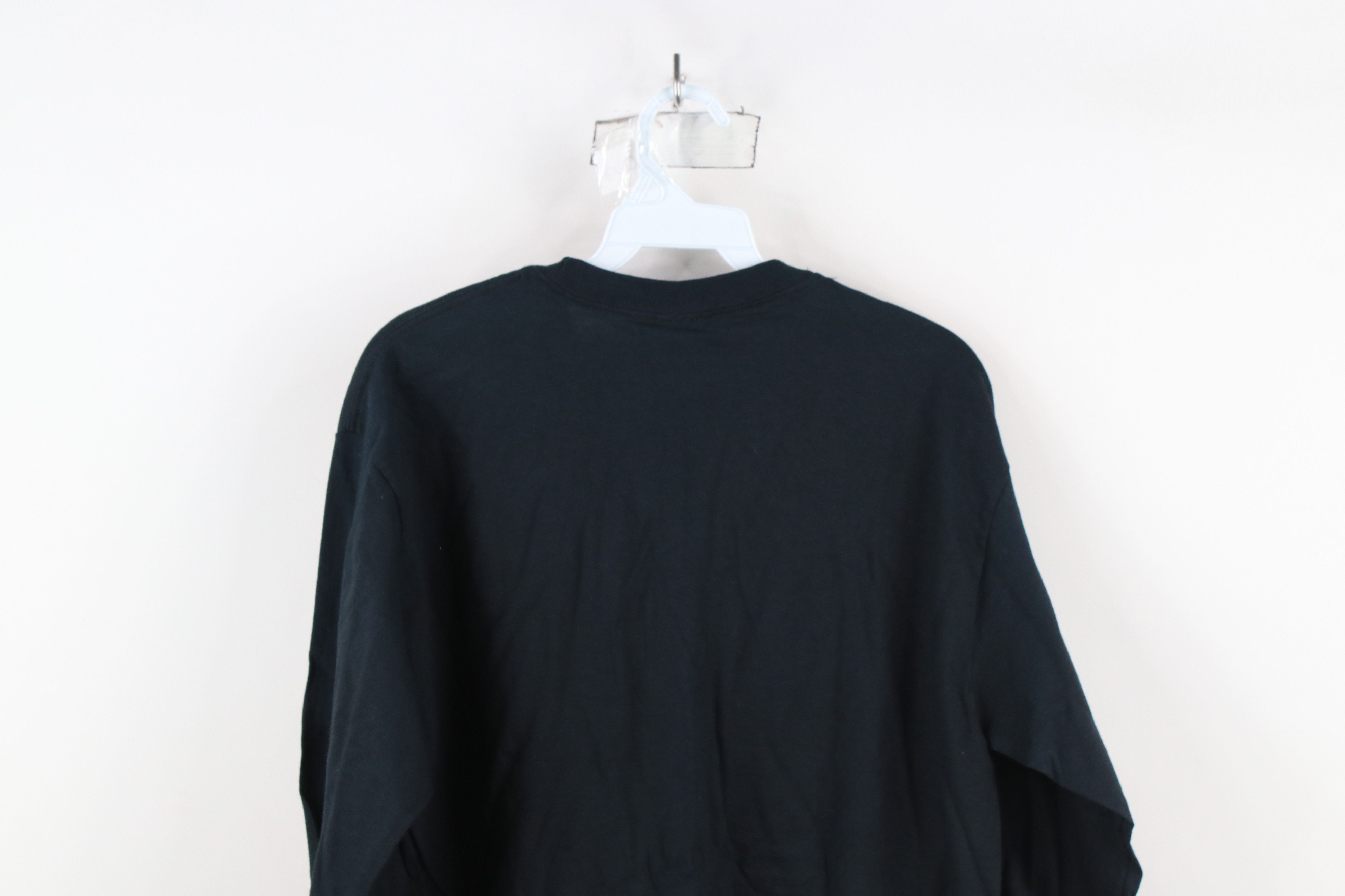 Vintage Vintage 90s Streetwear Long Sleeve T-Shirt Black Cotton Size US M / EU 48-50 / 2 - 7 Thumbnail