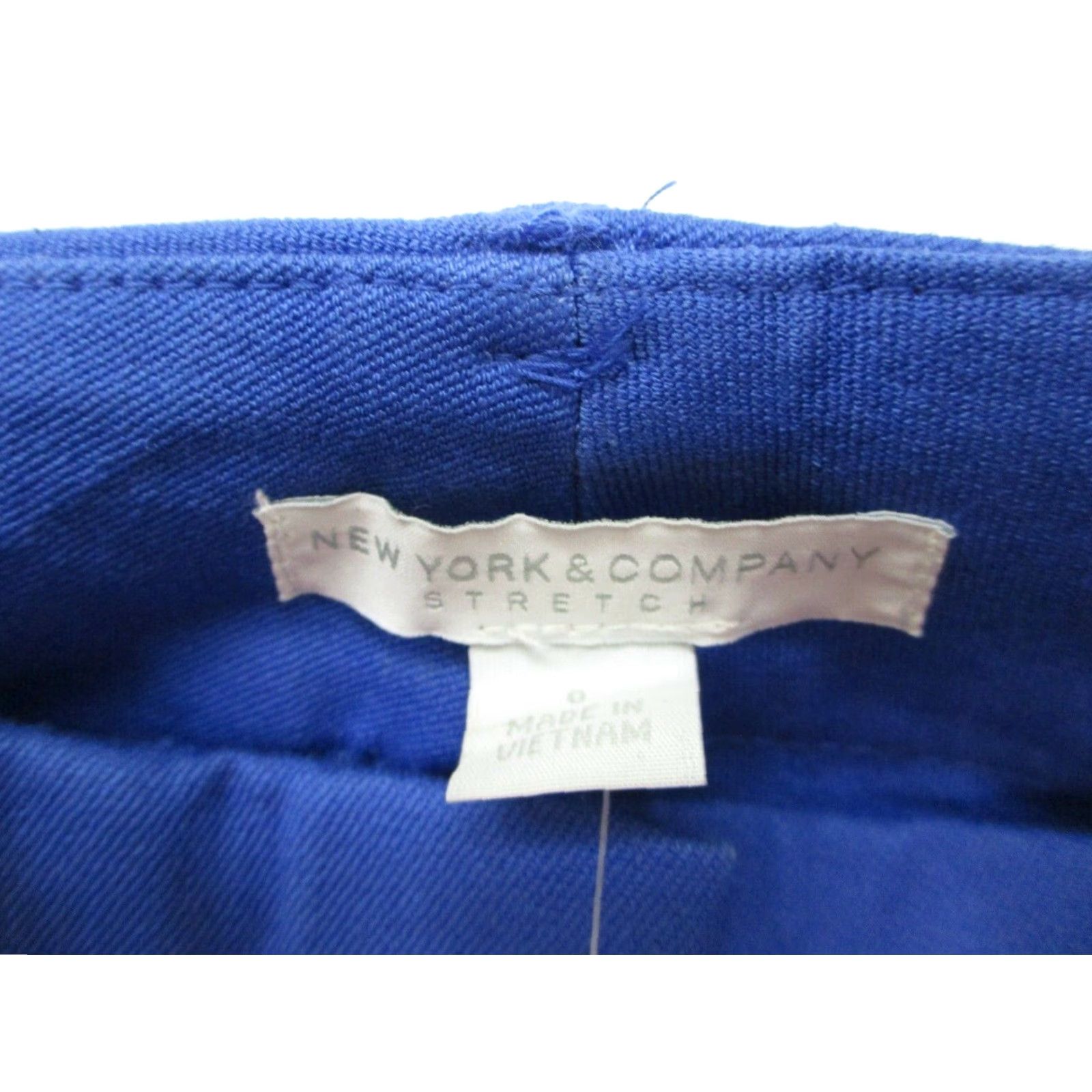 Vintage NY&C Pants Women's Size 0 Stretch Flat Front Blue Slim Ankle Size 25" / US 0 / IT 36 - 4 Thumbnail