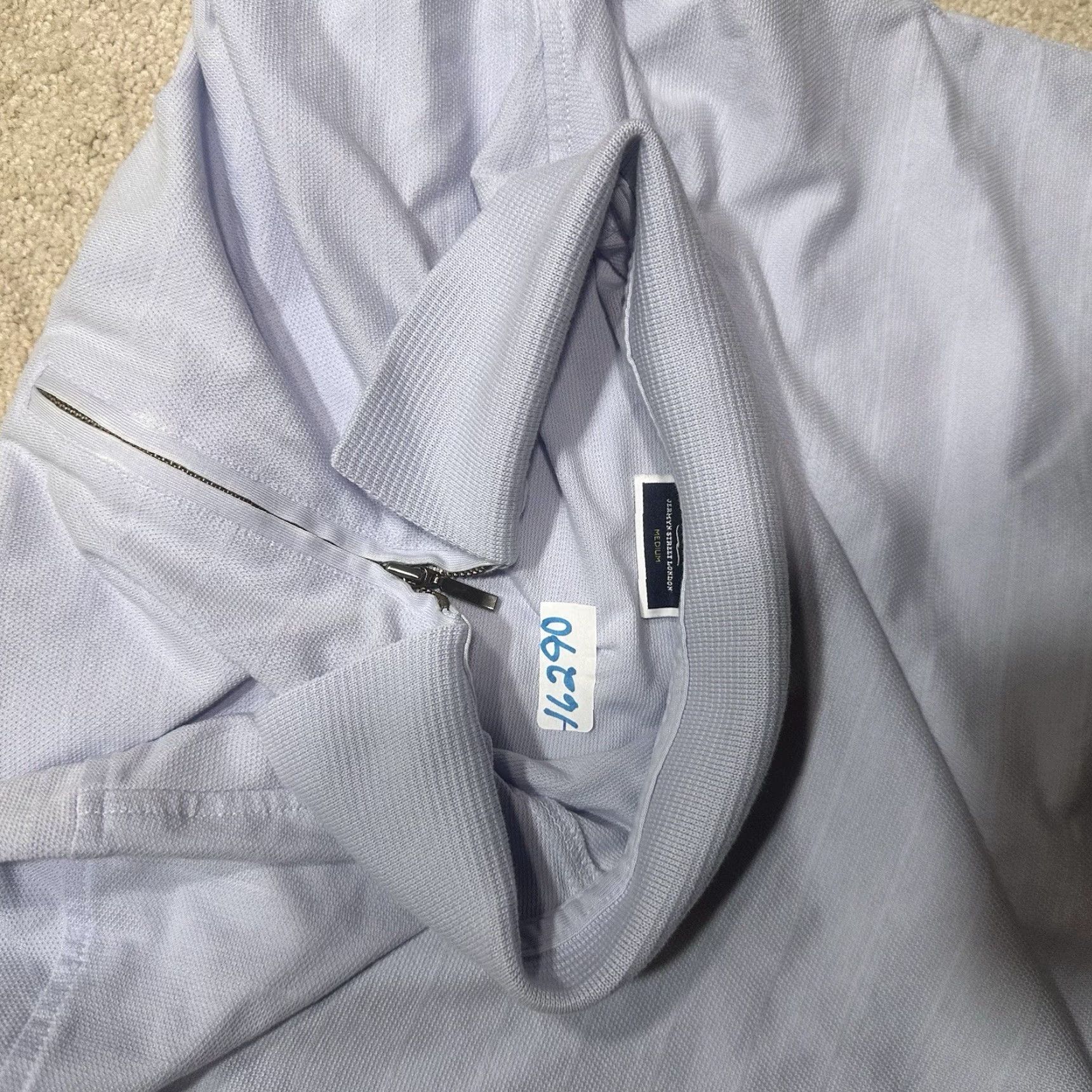 Charles Tyrwhitt Charles Tyrwhitt Polo Shirt Mens M Blue 1/4 Zip Knit Short Sleeve Regular Cotton Button-Down Preppy Outdoor Outdoor, Golf Hiking Travel Causal Size US M / EU 48-50 / 2 - 8 Thumbnail