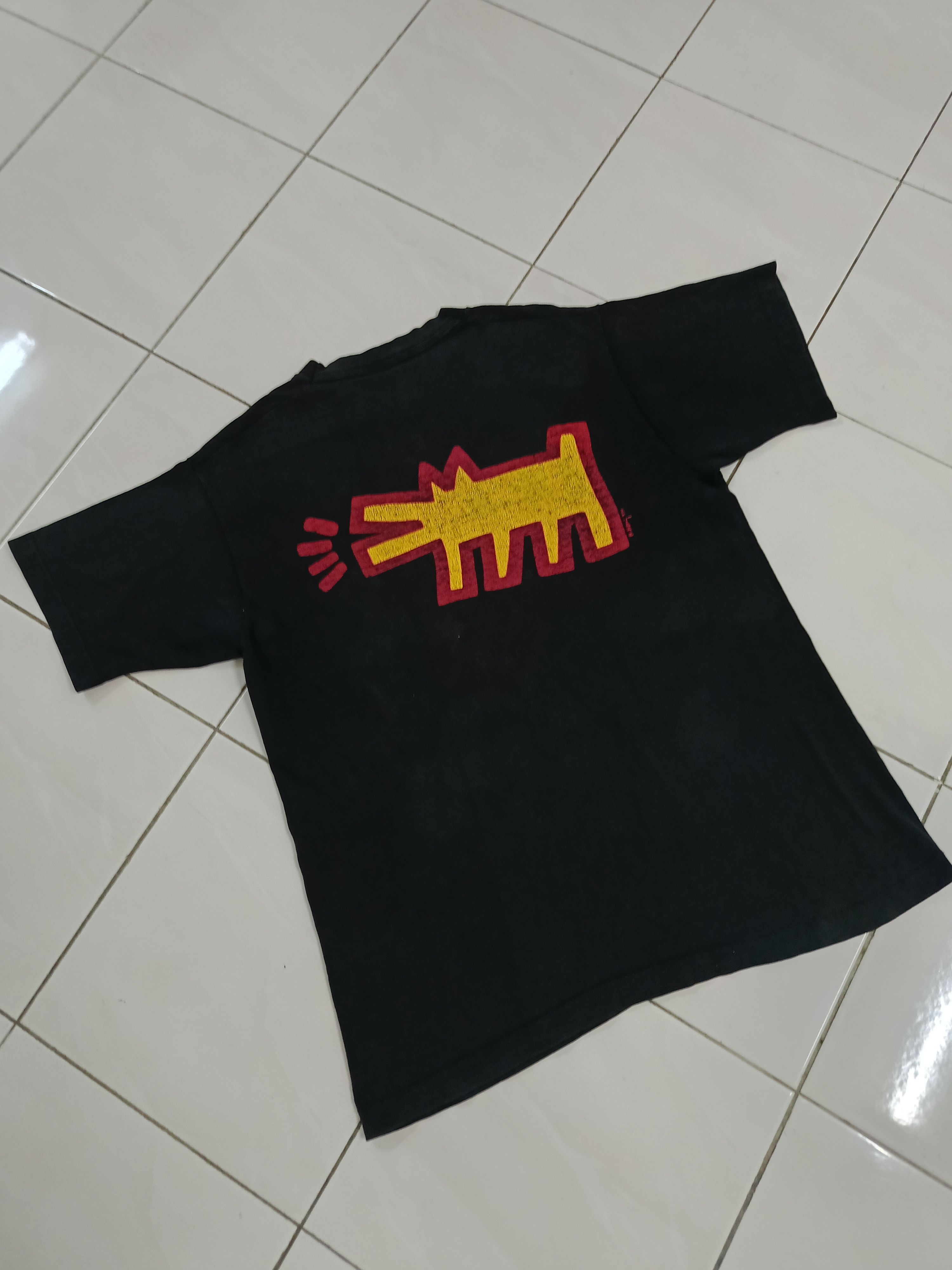 Keith Haring 90s Iconic Art Pop Shop Keith Haring Barking Dog Tee Size US M / EU 48-50 / 2 - 3 Thumbnail