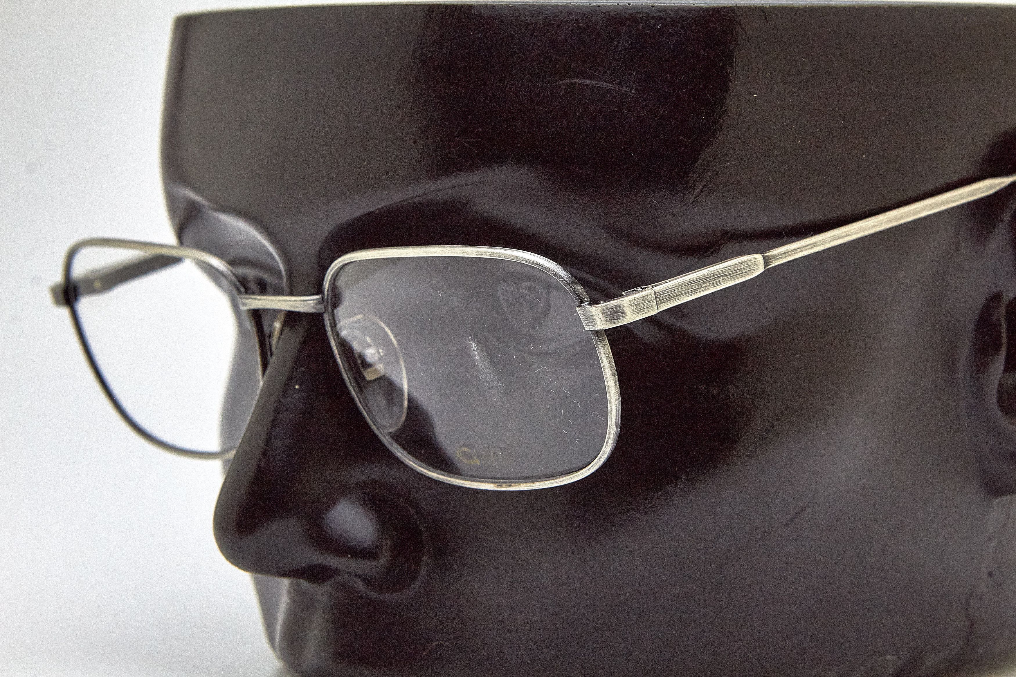 Vintage Old Money GRASSET Brushed Silver Rectangular Quiet Lux Specs Size ONE SIZE - 8 Thumbnail