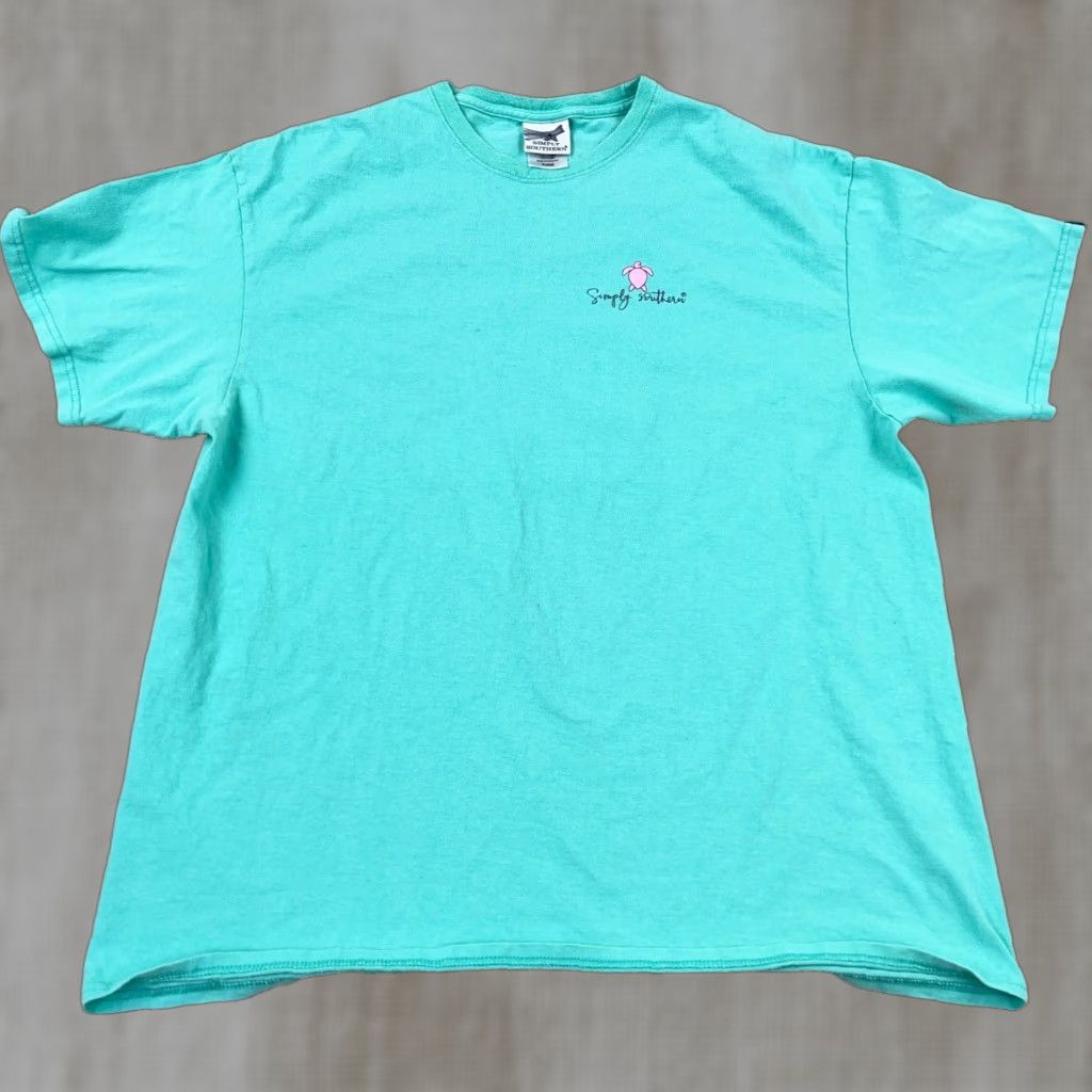 Altea Simply Southern Shirt Women XL Teal Blue Turtle Logo Beach, Classic, Colorful, Modern T-Shirt Ladies Top Womens Size XL / US 12-14 / IT 48-50 - 1 Thumbnail